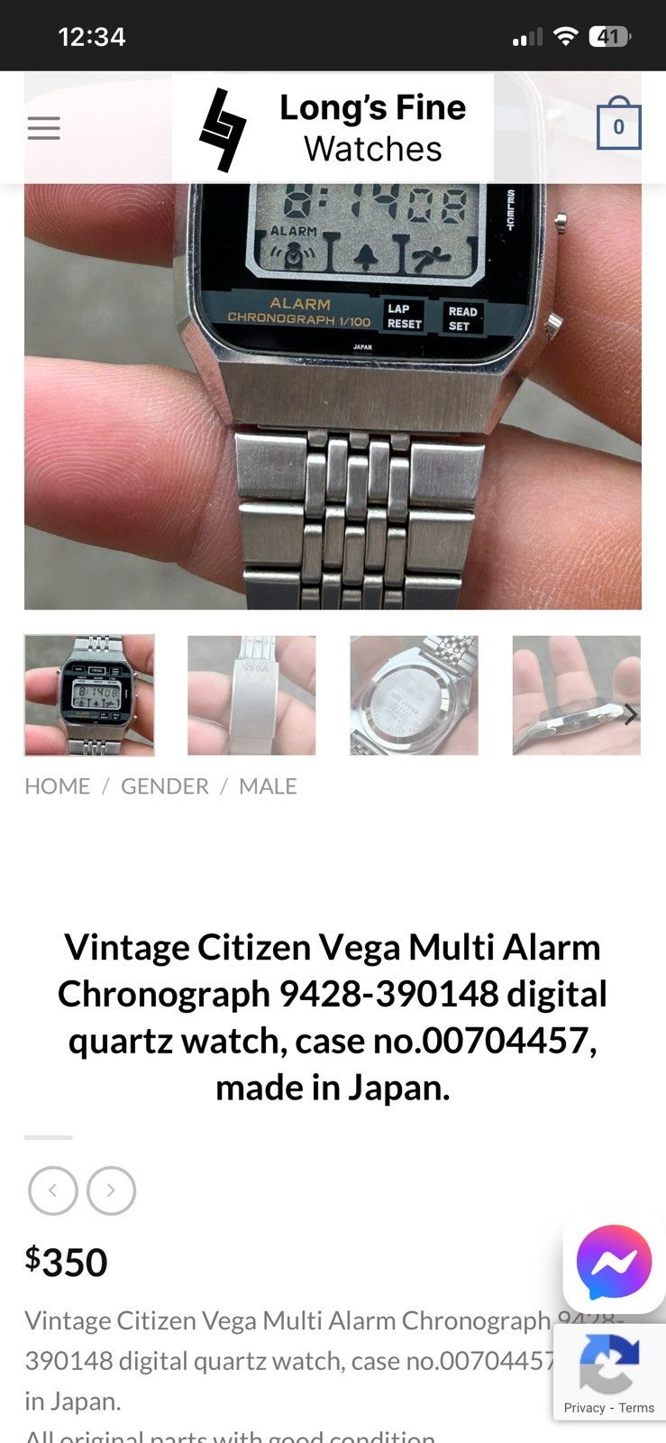 Citizen Vintage 1980s Citizen Vega Digital Watch Size ONE SIZE - 5 Thumbnail
