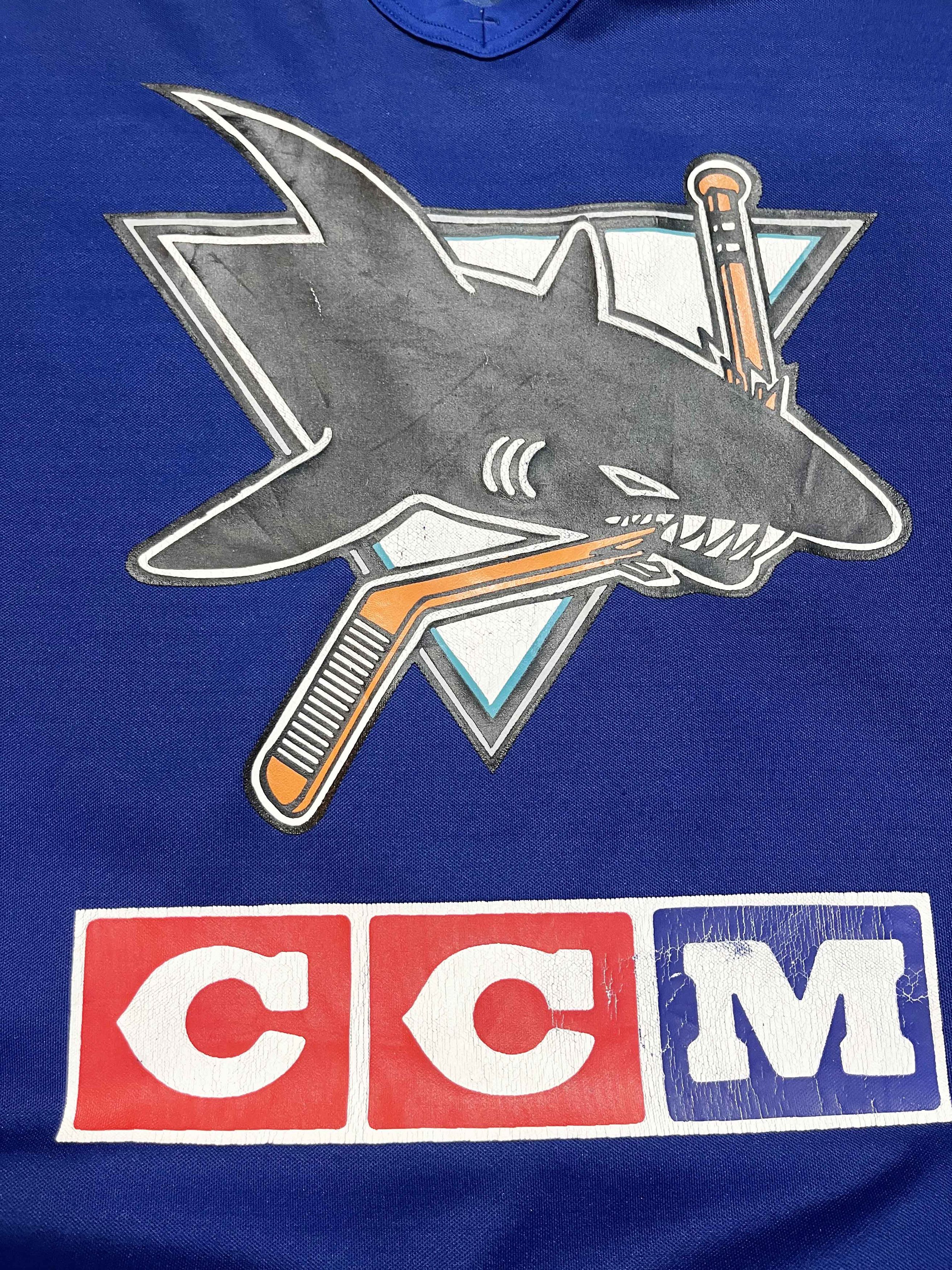 NHL Vintage CCM Maska San Jose Sharks Practice NHL Hockey Jersey Size US L / EU 52-54 / 3 - 2 Thumbnail
