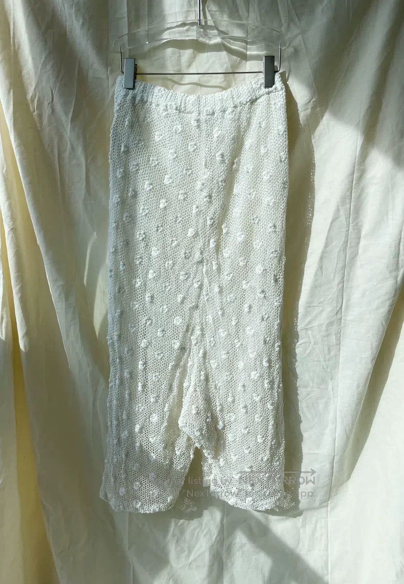 Comme des Garcons Comme Des Garcons size S Lace Flower Embroidered Double La Size 23" - 3 Thumbnail