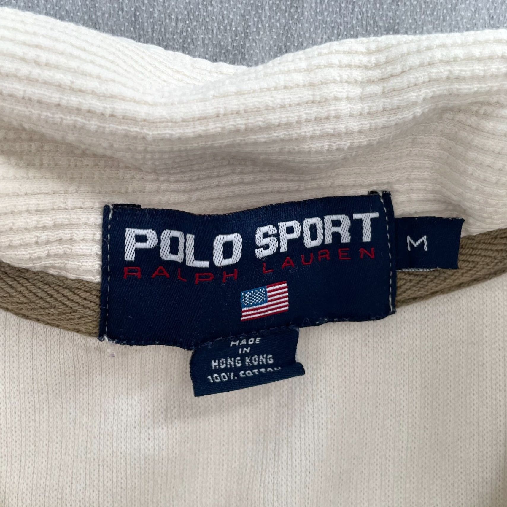 Polo Ralph Lauren VINTAGE Polo Ralph Lauren Sweater Adult Medium Beige Cotton Corduroy Long Sleeve Pullover Logo Men M Size US M / EU 48-50 / 2 - 5 Thumbnail