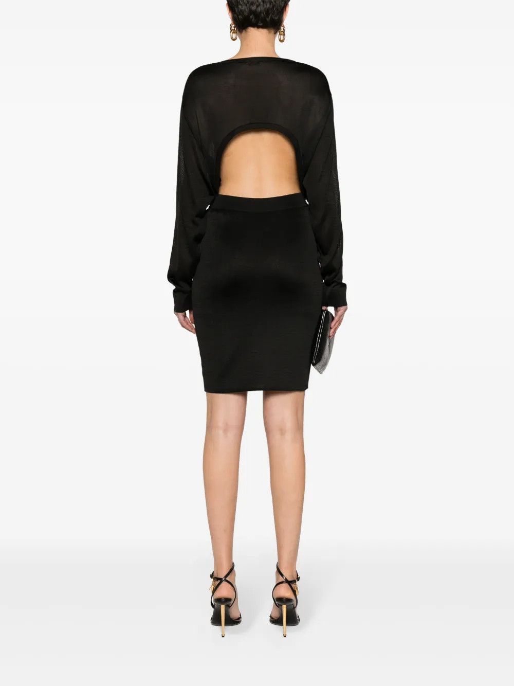 Saint Laurent Paris o1y0126 Mini Dress in Black Size XS / US 0-2 / IT 36-38 - 5 Thumbnail