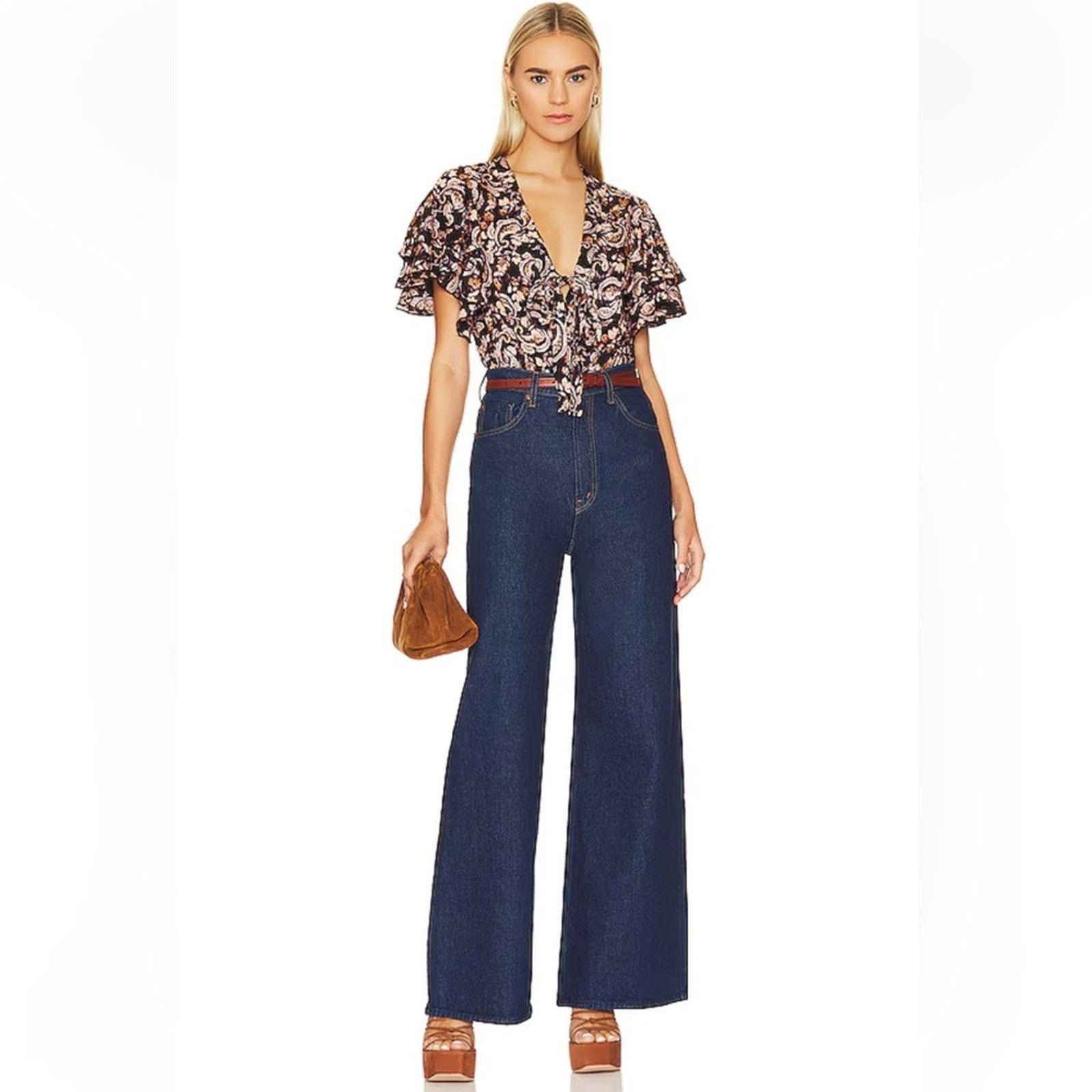 Free People NWOT Free People intimately Call Me Later Printed body suit Size XL / US 12-14 / IT 48-50 - 5 Thumbnail