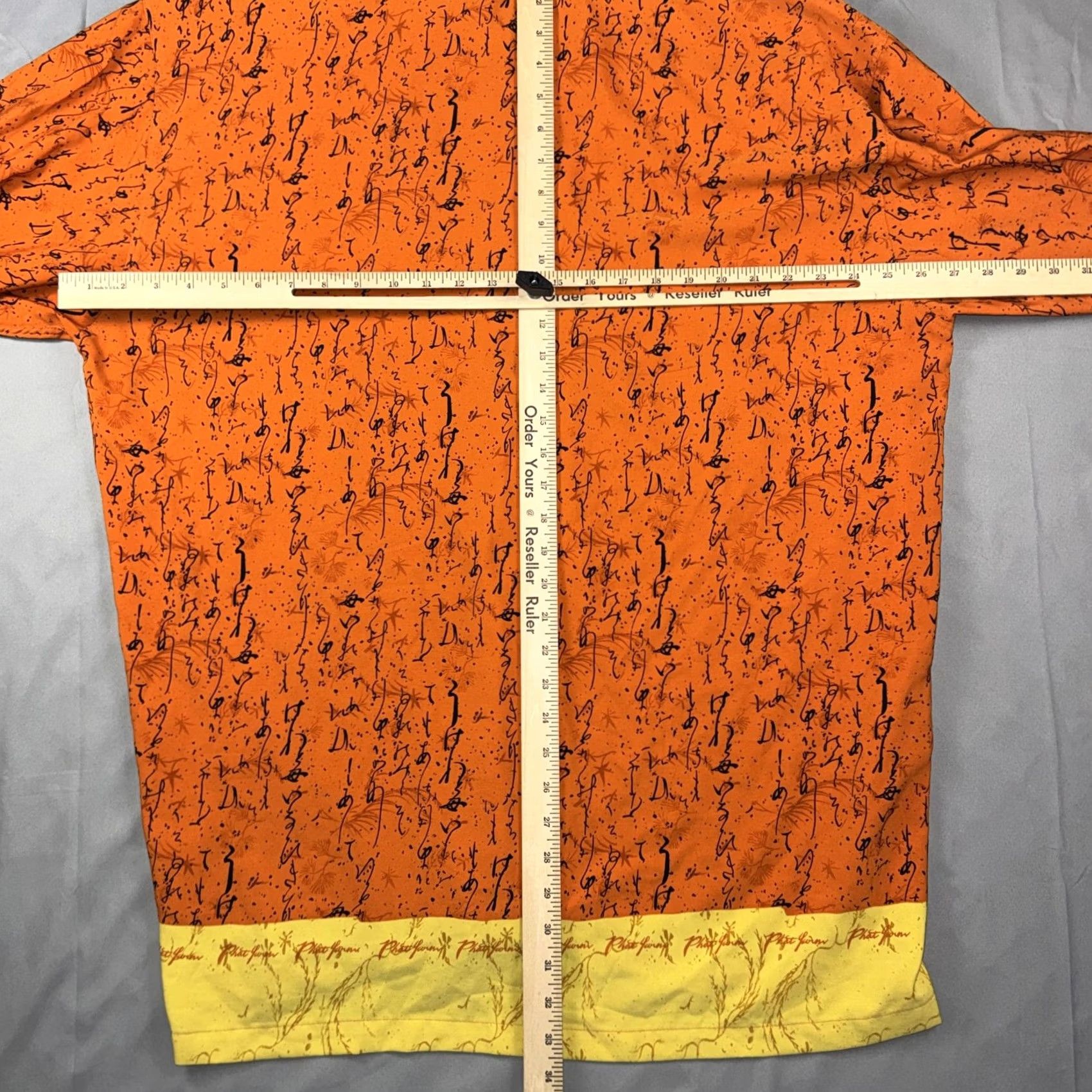 Phat Farm VINTAGE Phat Farm Shirt Men's 3XL Orange Graphic Print Short Sleeve Button Up Size US XXL / EU 58 / 5 - 6 Thumbnail
