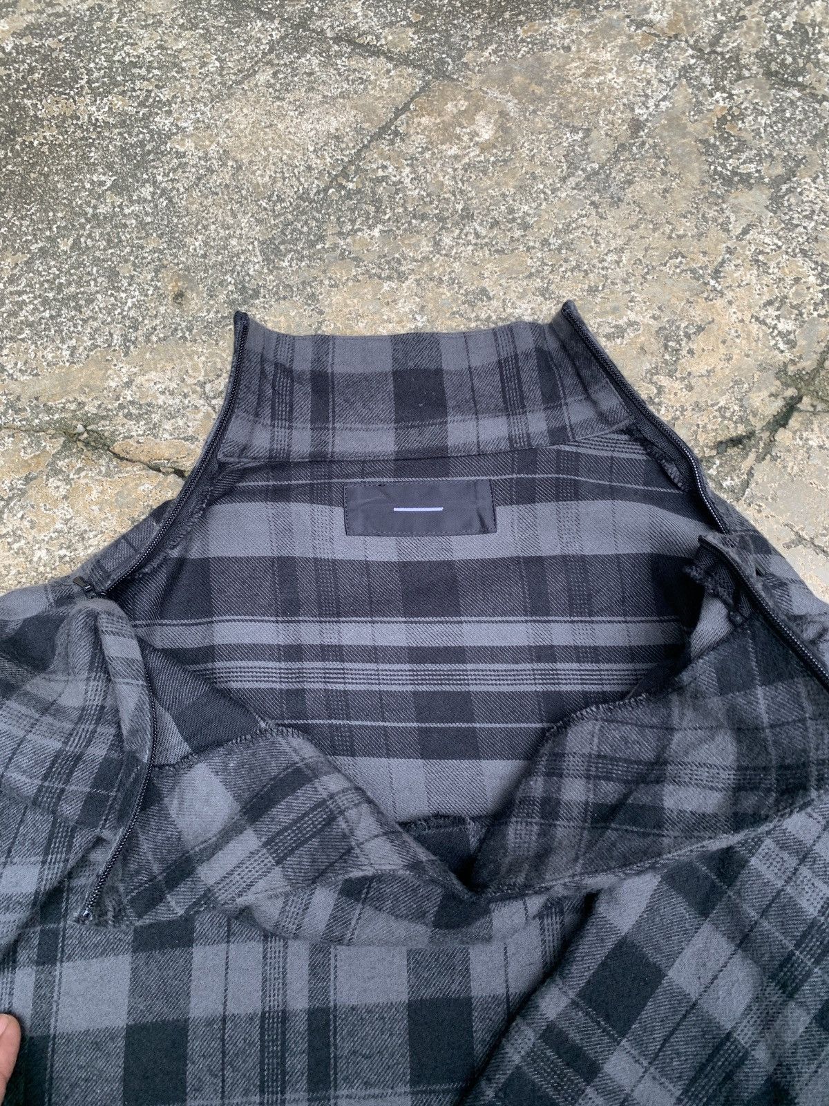 Other Minus Japan Tunic Grey Flannel Side Concealed Zip Shirt Size US M / EU 48-50 / 2 - 2 Thumbnail