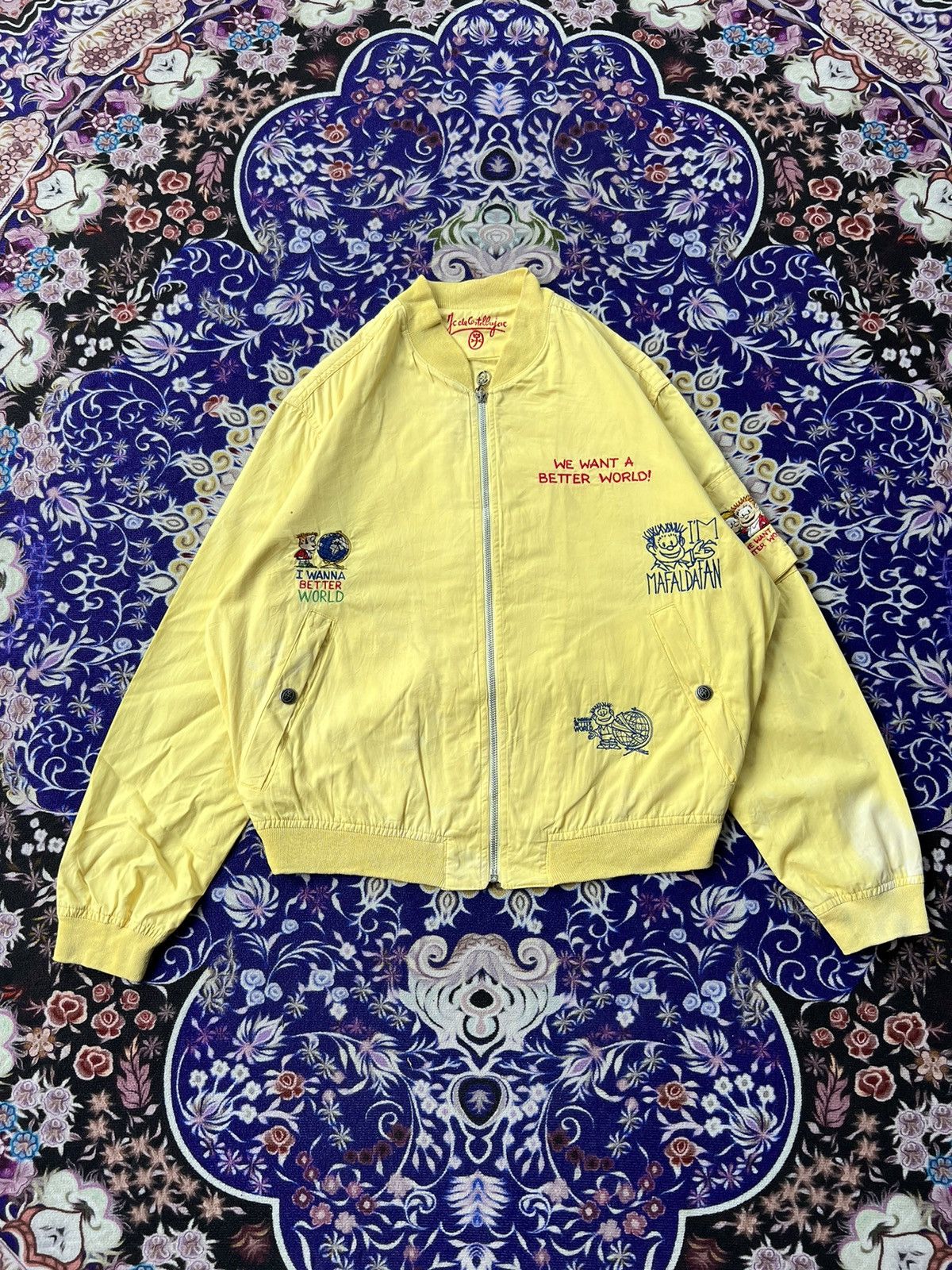 Jean Charles De Castelbajac Rare 80s Jean Charles De Castelbajac Vintage Bomber Jacket Size US L / EU 52-54 / 3 - 1 Thumbnail