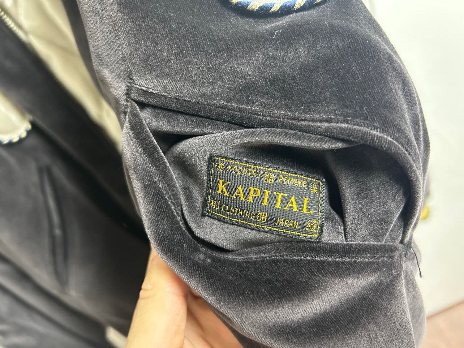 Kapital Kapital Sulfur Dyed Velveteen Souvenir bomber jacket Size US L / EU 52-54 / 3 - 3 Thumbnail