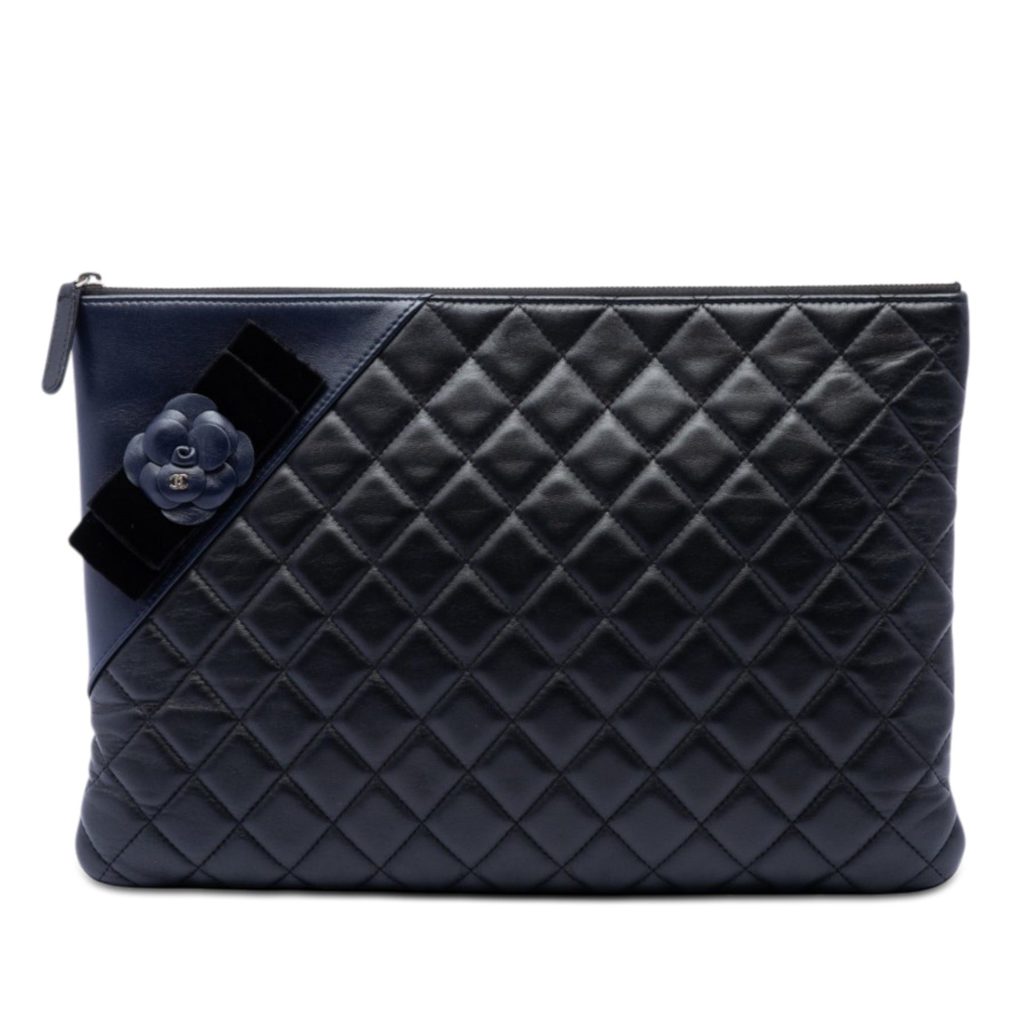 Chanel Large Quilted Lambskin Camellia O Case Clutch Size ONE SIZE - 1 Thumbnail