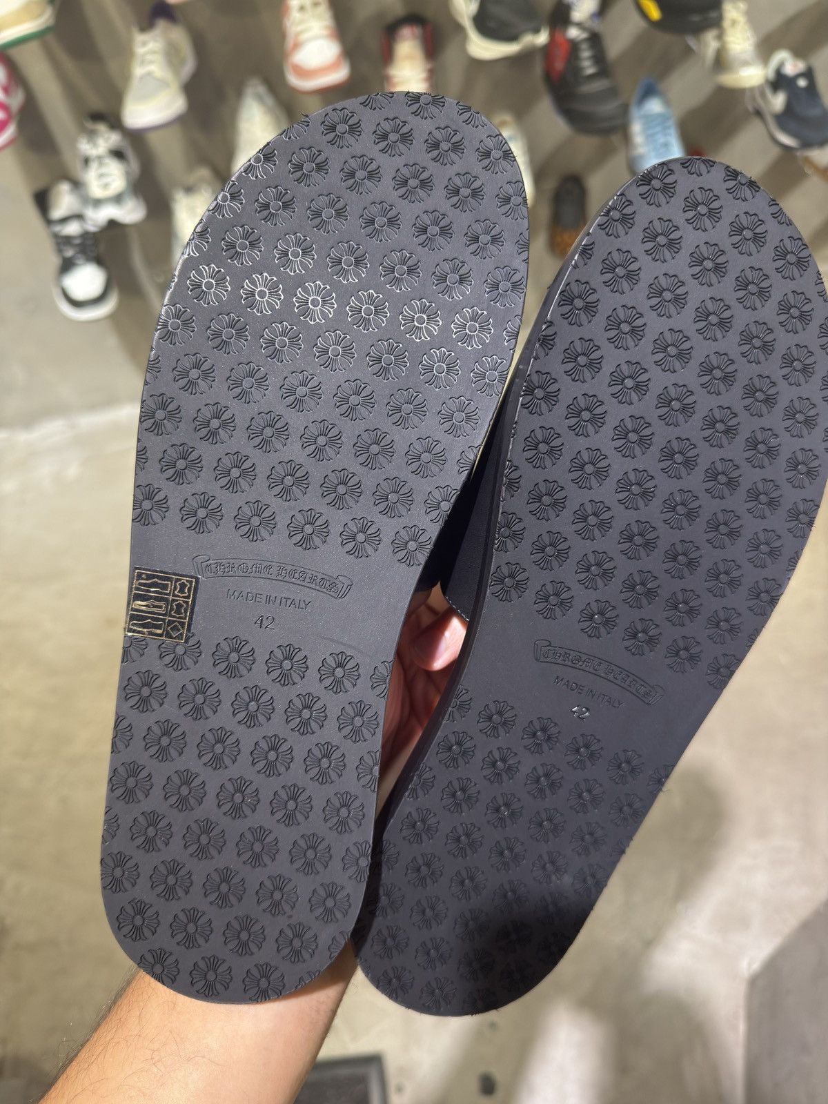Chrome Hearts Chrome Hearts Leather Slides Black Size US 9 / EU 42 - 4 Thumbnail