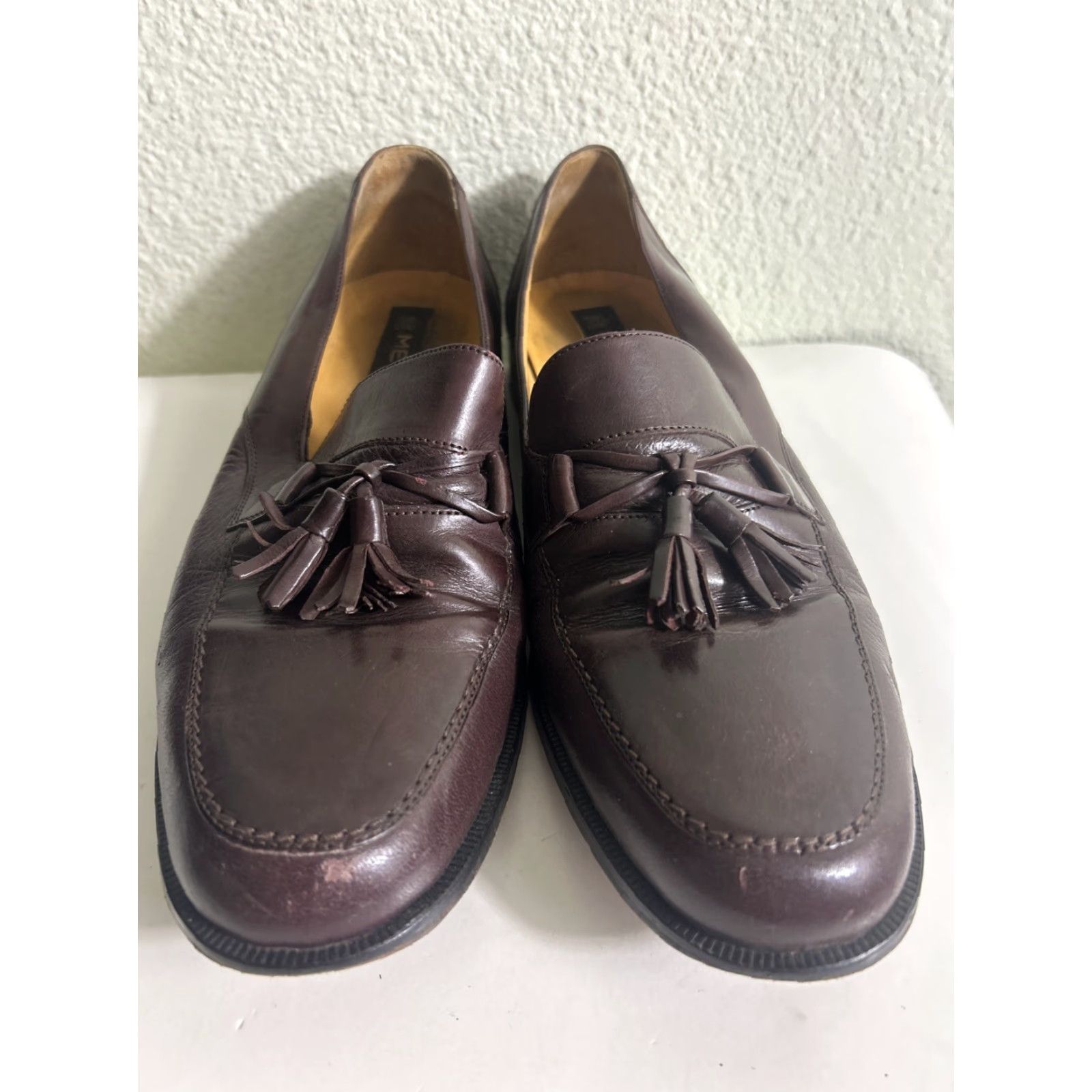 Mezlan Mezlan Mens 10 M Brown Leather Tassel Loafer Slip On Dress Oxford Shoes (Formal) Size US 10 / EU 43 - 7 Thumbnail