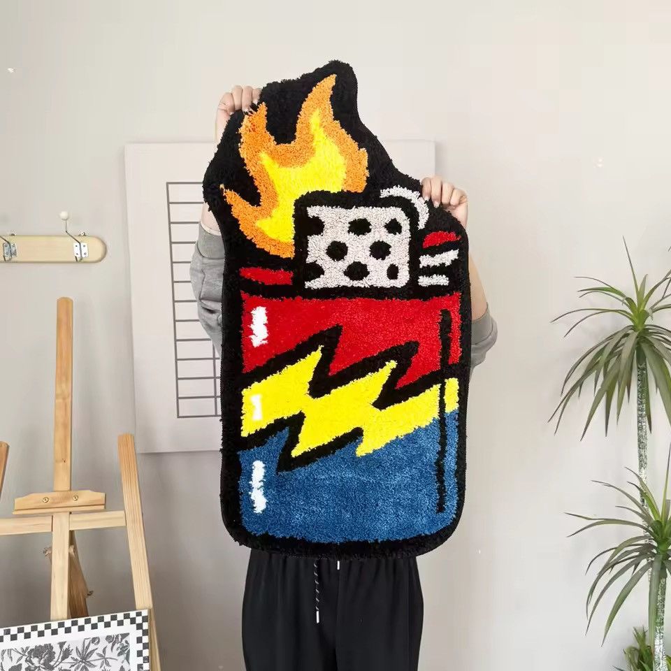 Japanese Brand Chunky Flocking Flame Lighter Mat Size 80 X 44 cm Size ONE SIZE - 1 Thumbnail