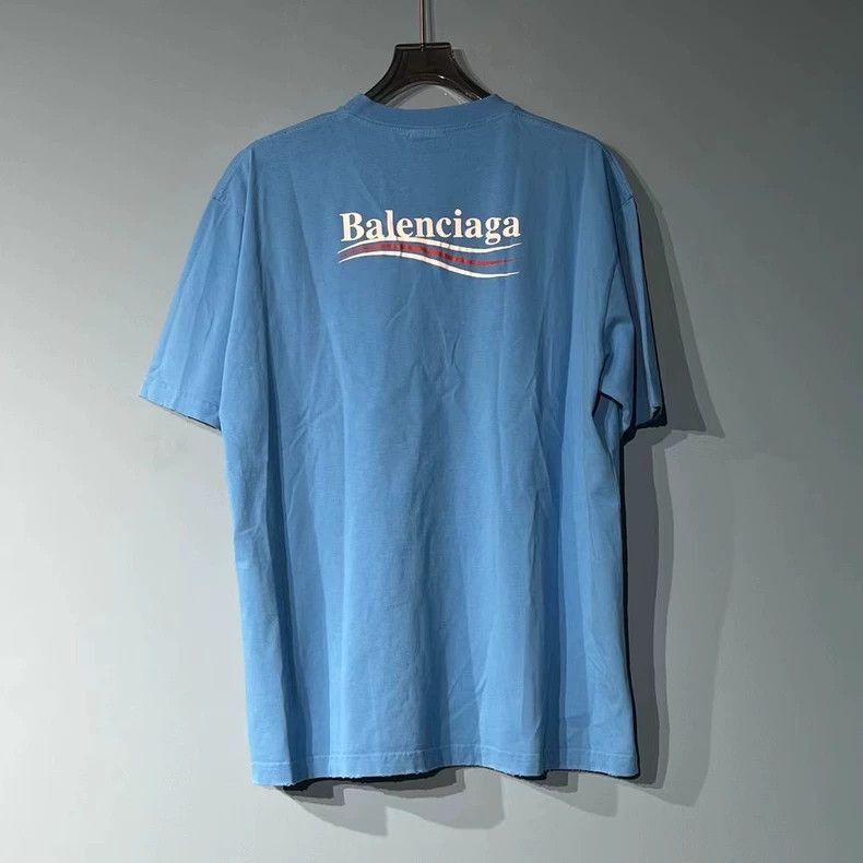 Balenciaga Balenciaga Balenciaga Logo T-Shirt with Blue Design-2506 Size US M / EU 48-50 / 2 - 2 Thumbnail