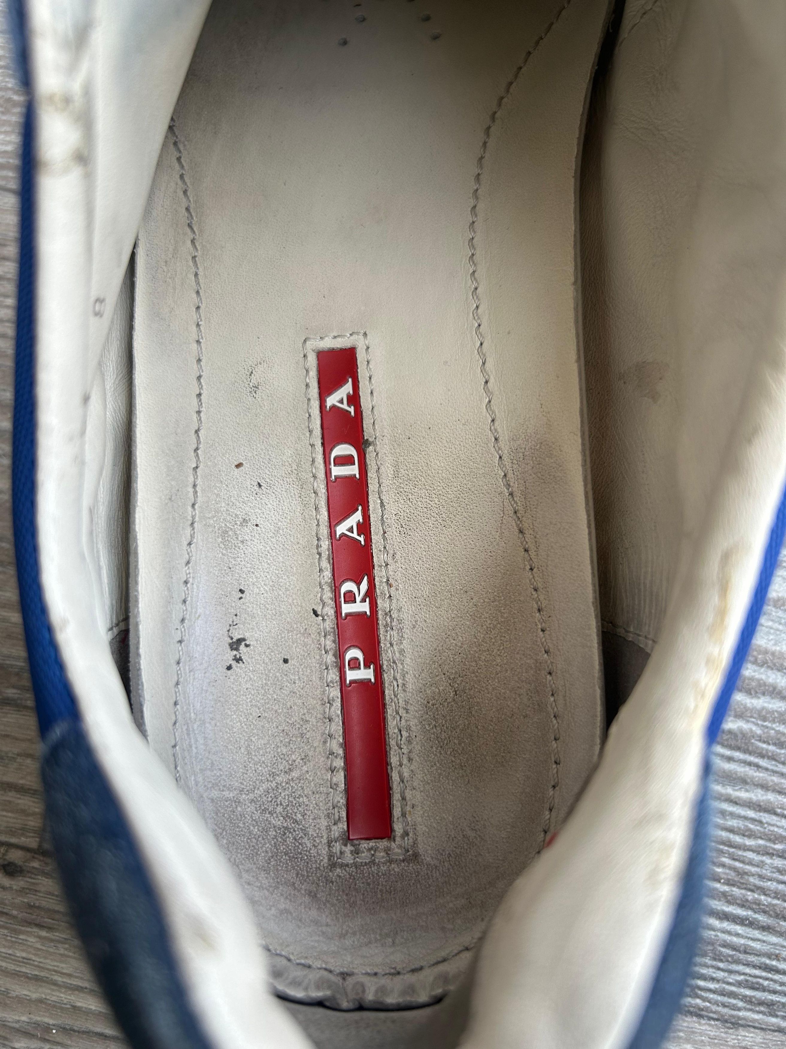 Prada Prada Linea Rossa Low Top Sneakers In Blue Suede Sz 42 Size US 9 / EU 42 - 10 Thumbnail