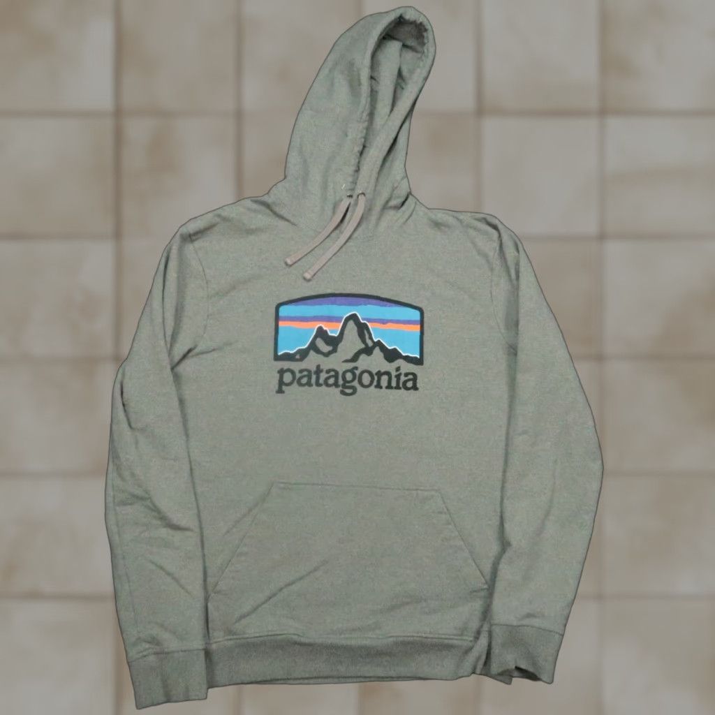 Patagonia Patagonia Hoodie Mens Medium Fitz Roy Uprisal Hoody Pullover Regular Fit Gray Cotton Polyester Size US M / EU 48-50 / 2 - 1 Thumbnail