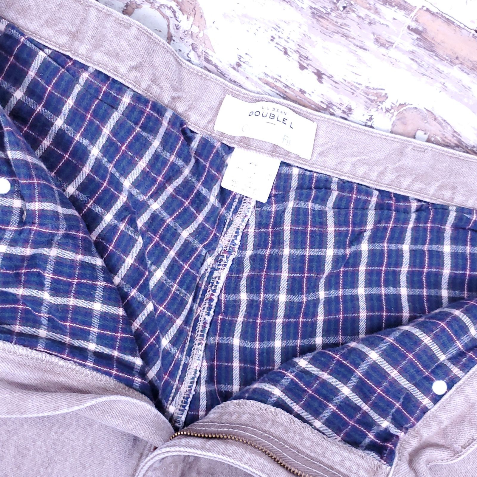 L.L. Bean L.L. Bean Double L Lined Jeans Grey Khaki 38 x 32 Size US 38 / EU 54 - 6 Thumbnail
