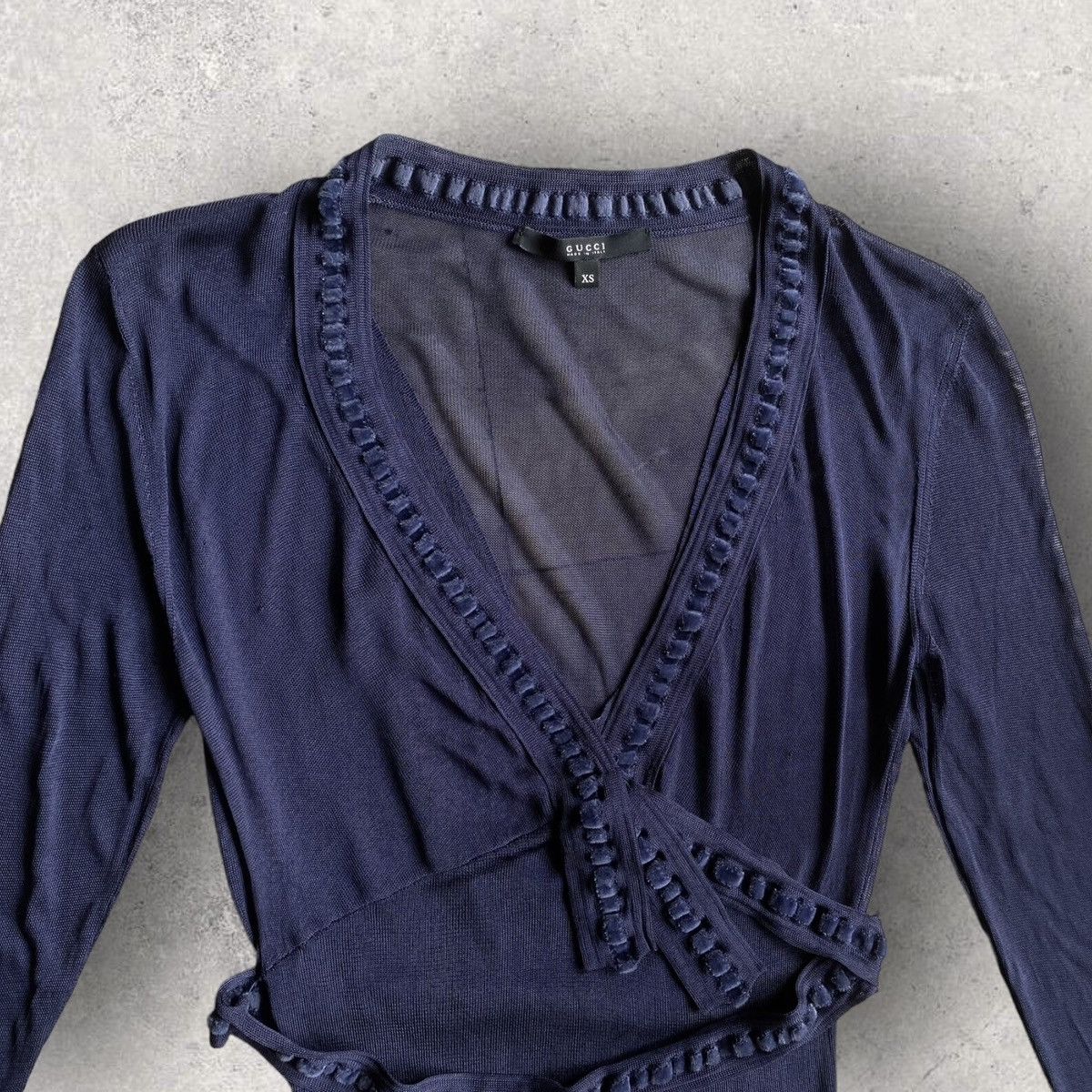 Gucci × Tom Ford Gucci Rayon Sheer Mesh L/S Size XS / US 0-2 / IT 36-38 - 3 Thumbnail