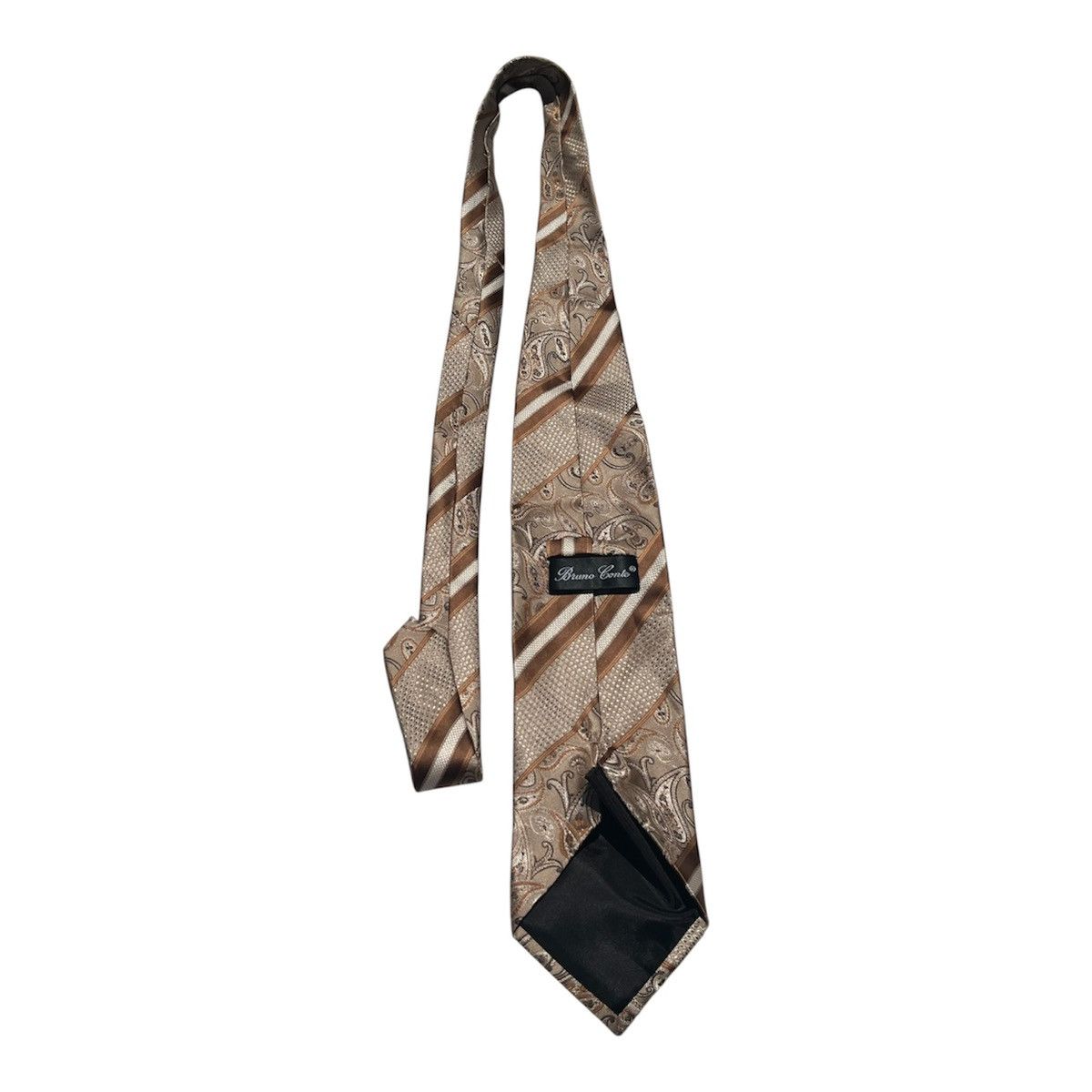 Other Bruno Conte Men’s Silk Necktie Geometric Paisley Dress Tie Size ONE SIZE - 2 Thumbnail