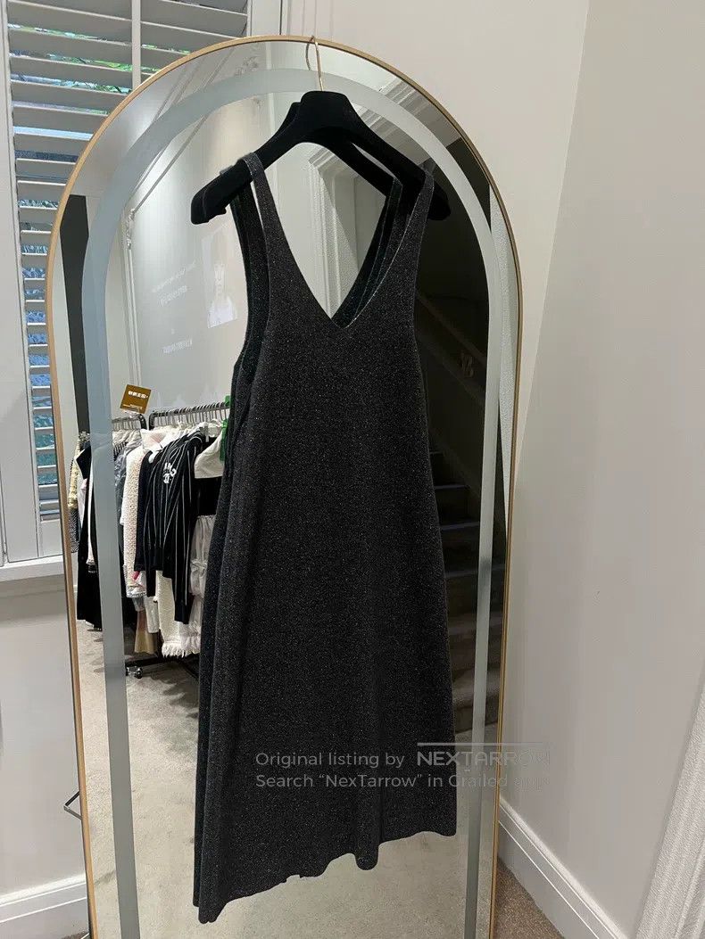 Chanel Chanel 23B black and gray large V-neck dress Size XXS / US 00 / IT 34 - 2 Thumbnail