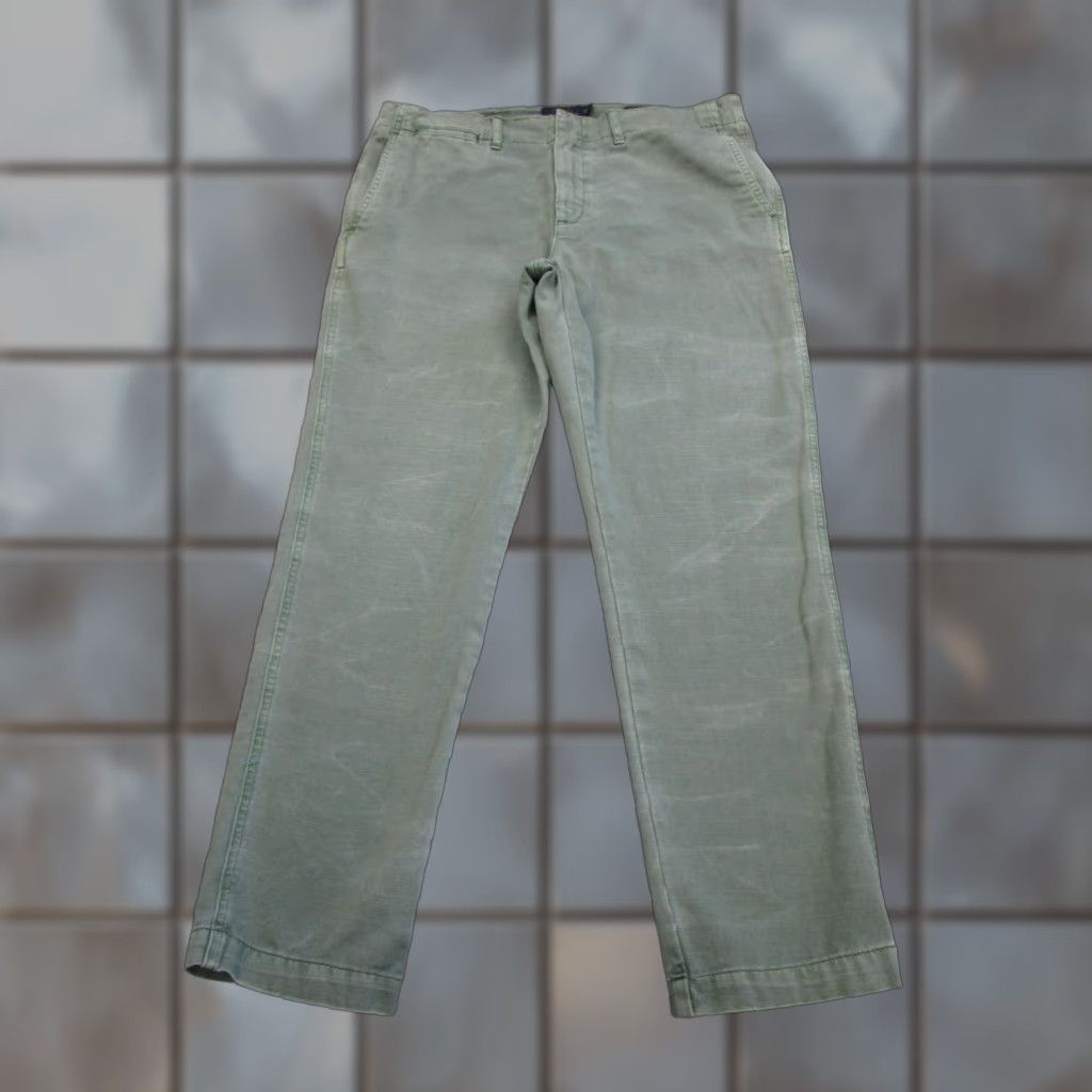 Ralph Lauren Ralph Lauren Quin Boyfriend Chino Pants Womens 12 Green grunge Straight Leg Size 34" / US 12 / IT 48 - 1 Thumbnail