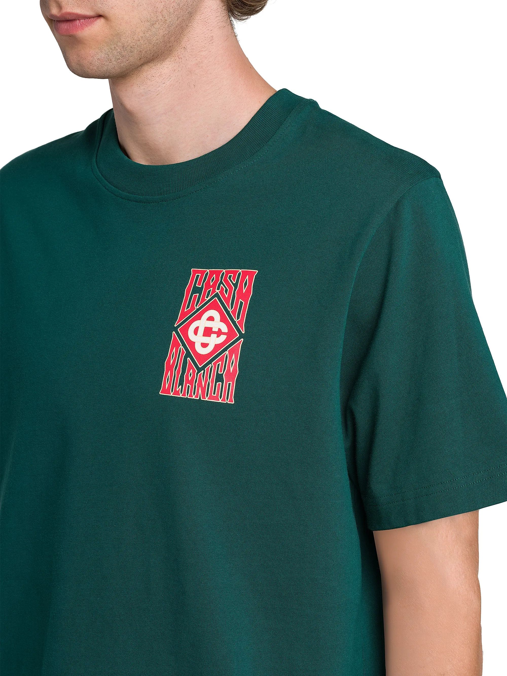 Casablanca os11x0725 Gothic Stacked Logo Screen-Printed T-Shirt Green Size US S / EU 44-46 / 1 - 6 Thumbnail