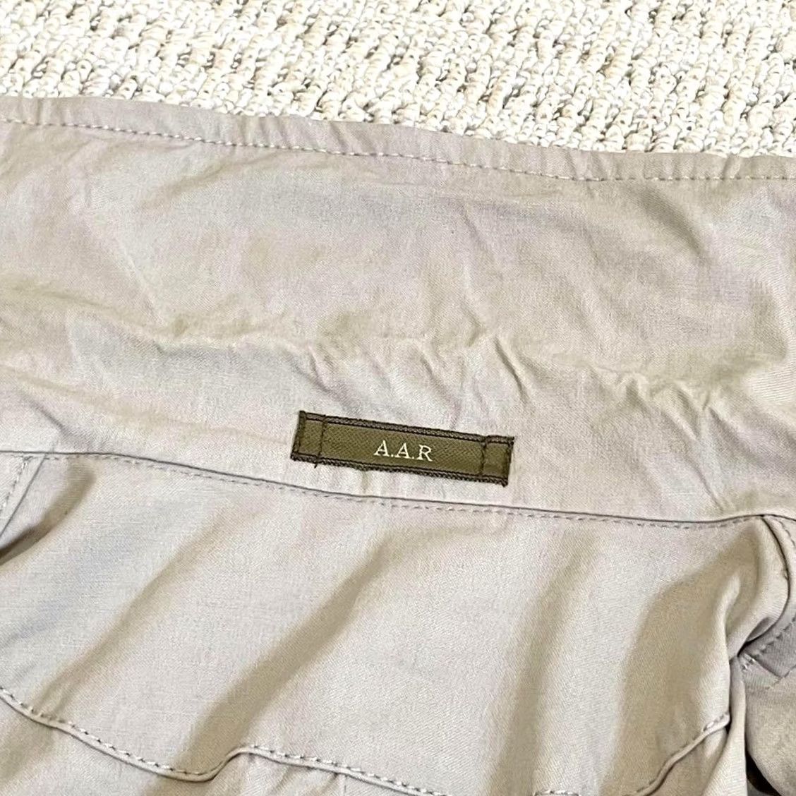 Yohji Yamamoto YOHJI YAMAMOTO A.A.R. CHESTER COAT SIZE M GRAY BEIGE COTTON SHORT USED MEN Size US 31 - 7 Thumbnail