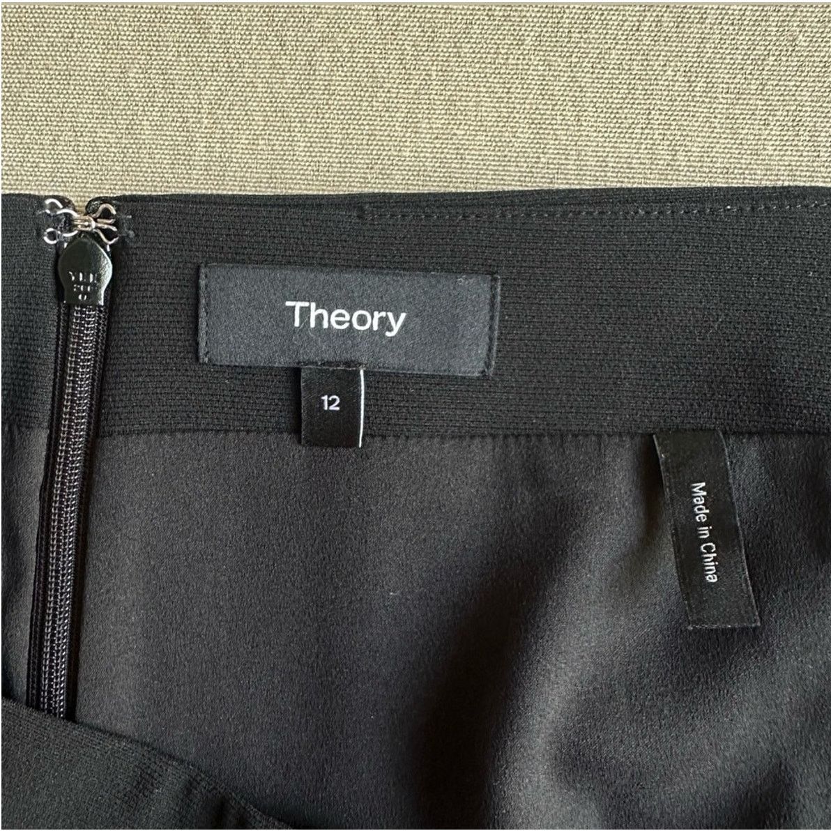 Theory Theory Black Crepe A-Line Mini Skirt Size 34" / US 12 / IT 48 - 3 Thumbnail