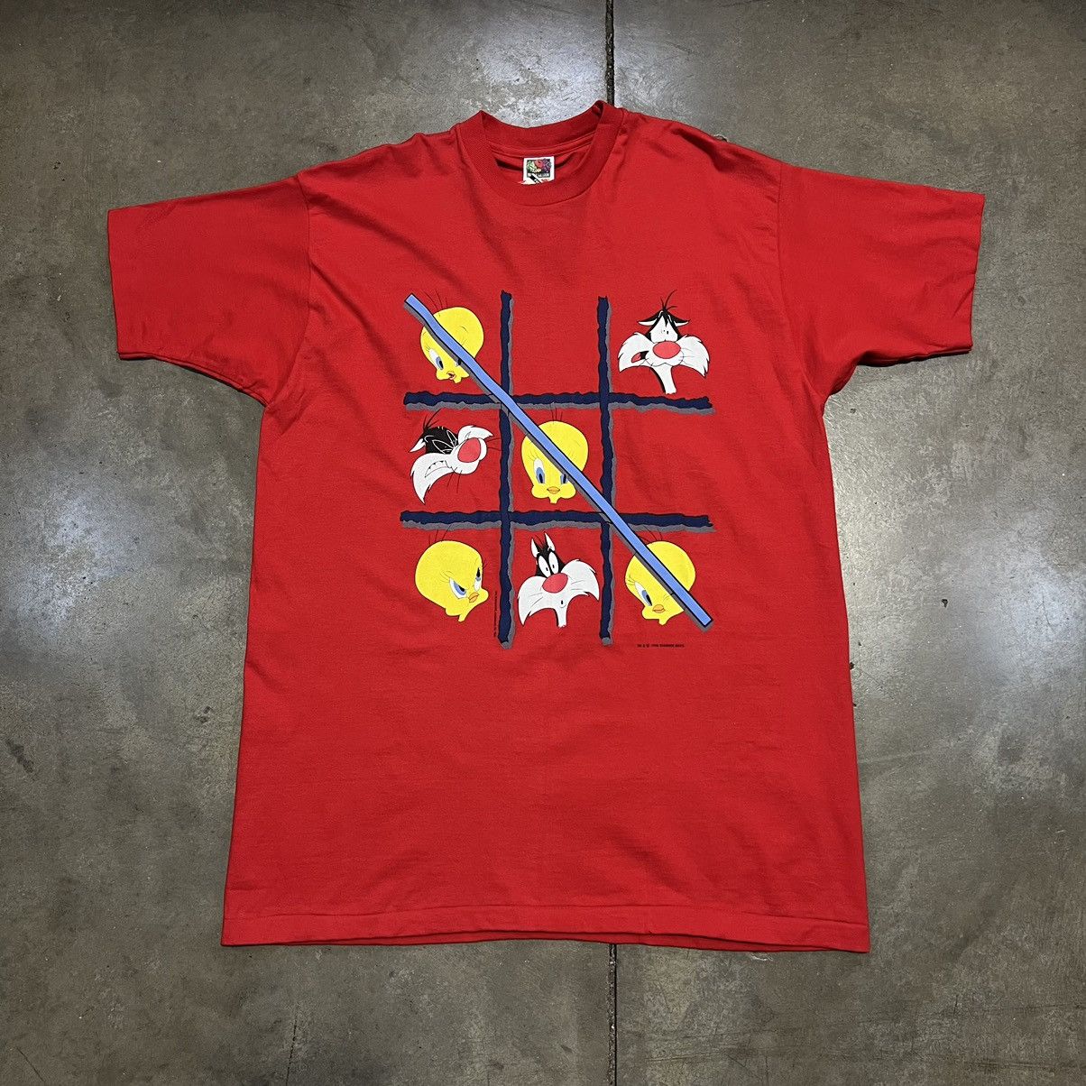 Vintage × Warner Bros Vintage Looney Tunes Tweety Bird Sylvester Cat Graphic Tee Size US XXL / EU 58 / 5 - 1 Thumbnail