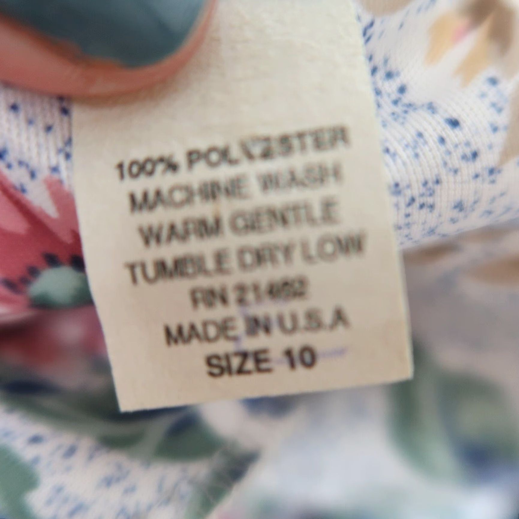 Vintage VINTAGE Cue 80s Midi Dress Knots Blue Pink Grey Floral Bohemian 10 Womens Size L / US 10 / IT 46 - 6 Thumbnail