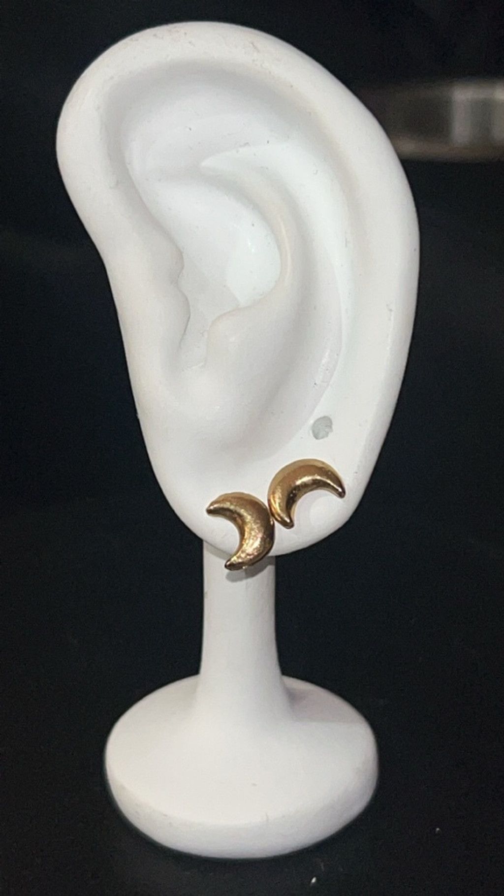 The Unbranded Brand Women's Unbranded Gold Crescent Moon Stud Earrings One Size Size ONE SIZE - 1 Thumbnail