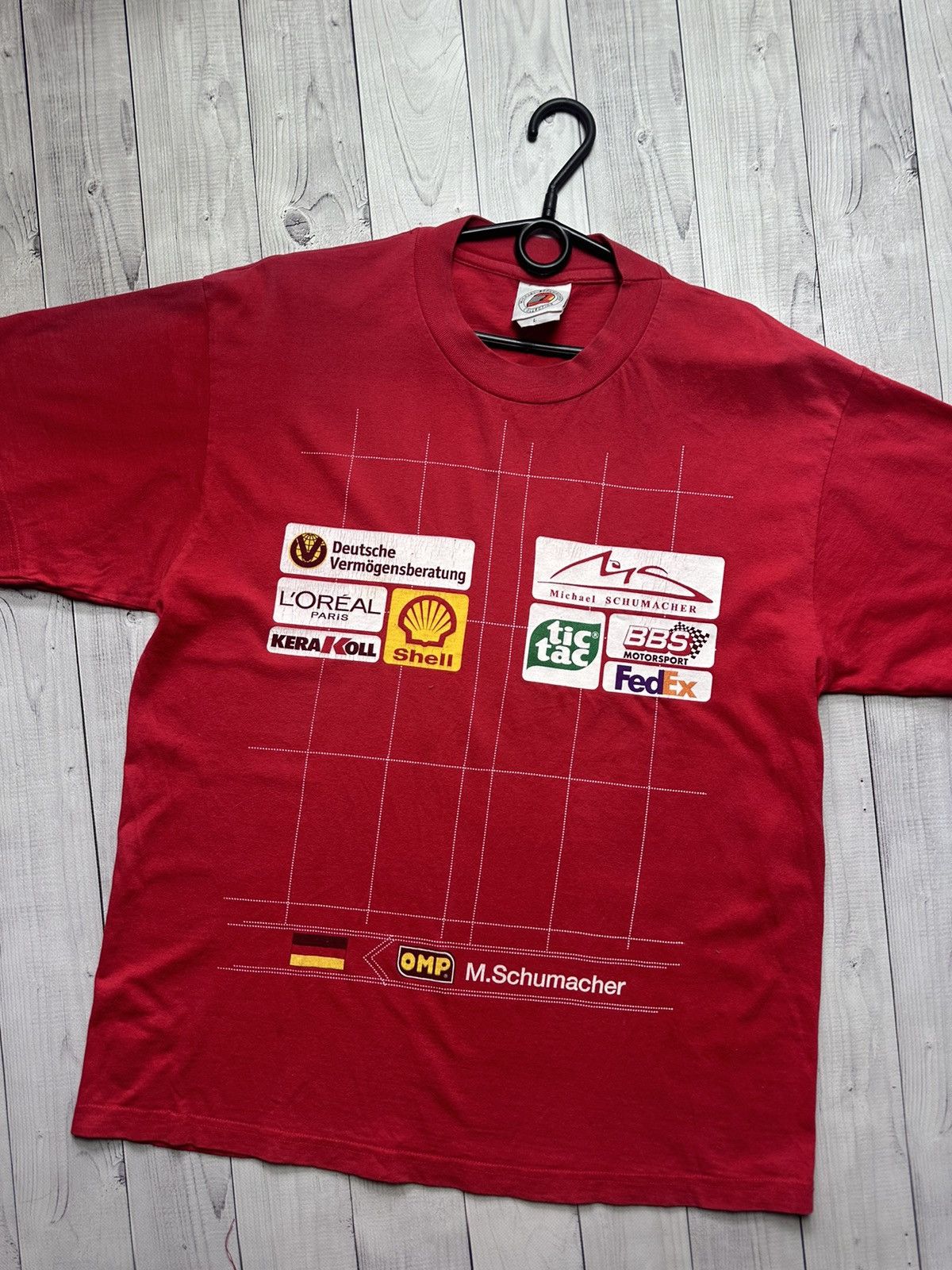 Ferrari × Marlboro × Vintage Vintage Ferrari Marlboro racing tee big logo L Schumacher Size US L / EU 52-54 / 3 - 2 Thumbnail