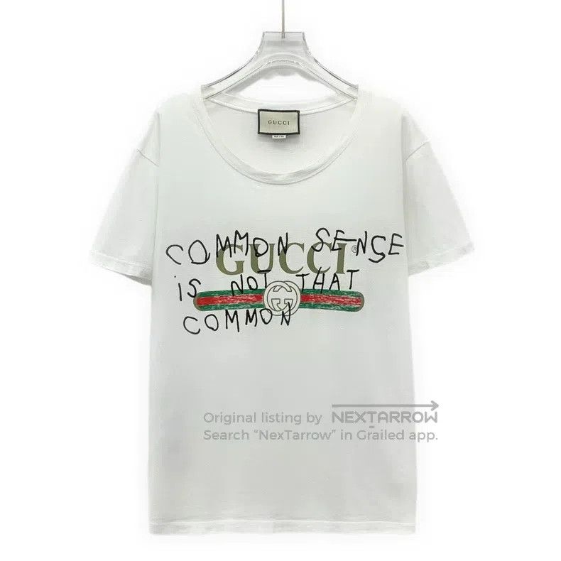 Gucci Gucci White logo letter graffiti printed cotton round-neck Size US XS / EU 42 / 0 - 1 Thumbnail