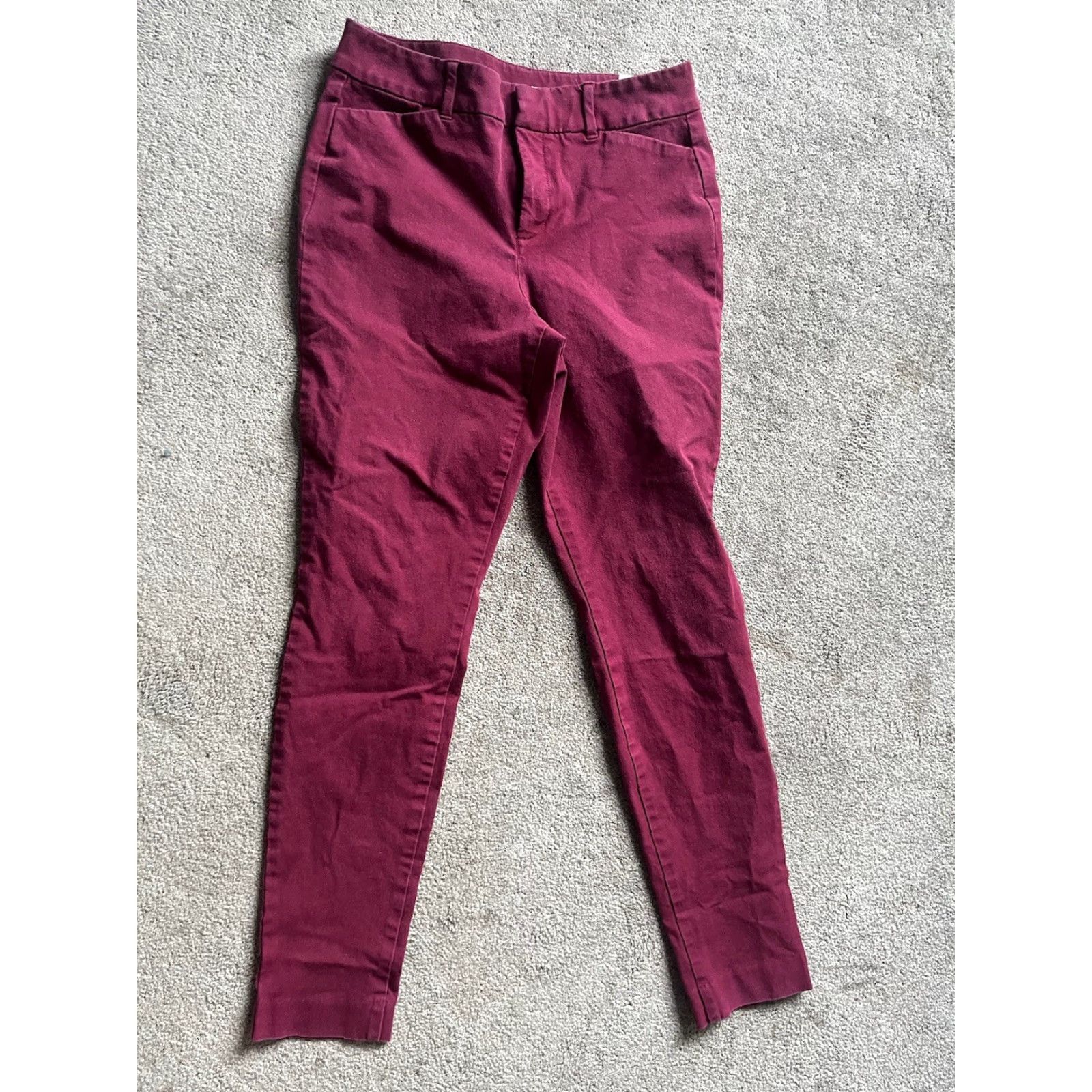 Old Navy Old Navy Pixie Pants Women Size 6 Maroon High Rise Slim Secret Pocket Pant Dress? Size 28" / US 6 / IT 42 - 3 Thumbnail