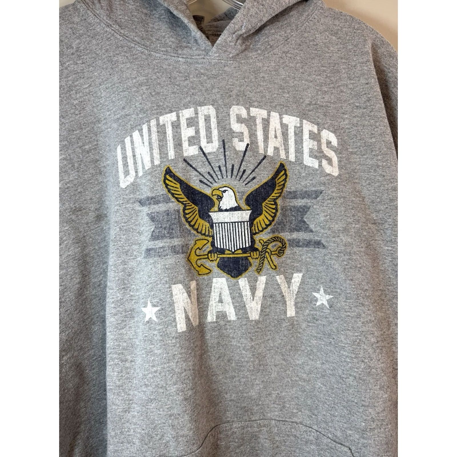 Gildan US Navy Hoodie Men’s 2XL Gray Gildan Military Graphic Print Pullover Long Sleeve Size US XXL / EU 58 / 5 - 2 Thumbnail