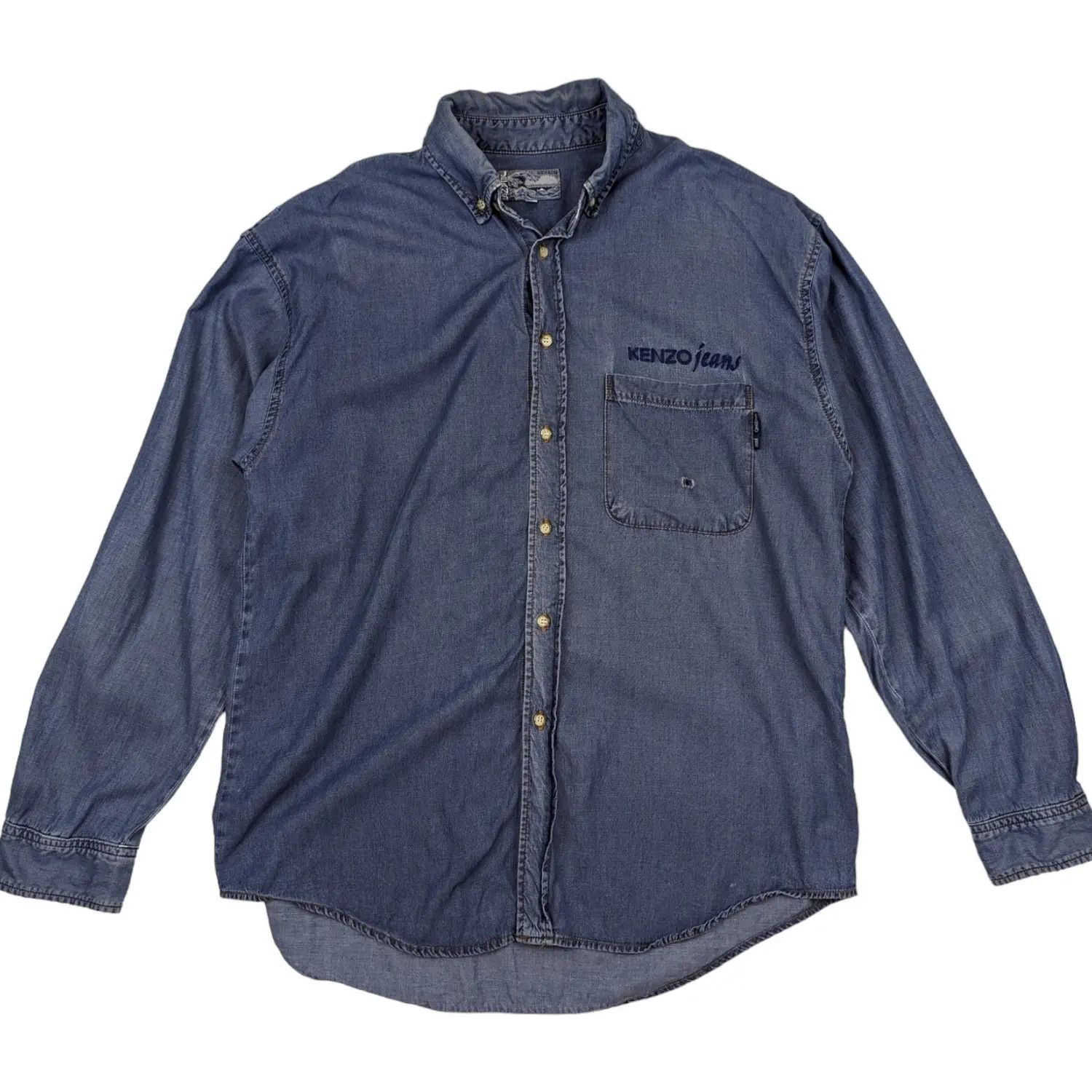 Kenzo Vintage KENZO Jeans Button Up Shirt Denim Style Jacket Size US L / EU 52-54 / 3 - 3 Thumbnail