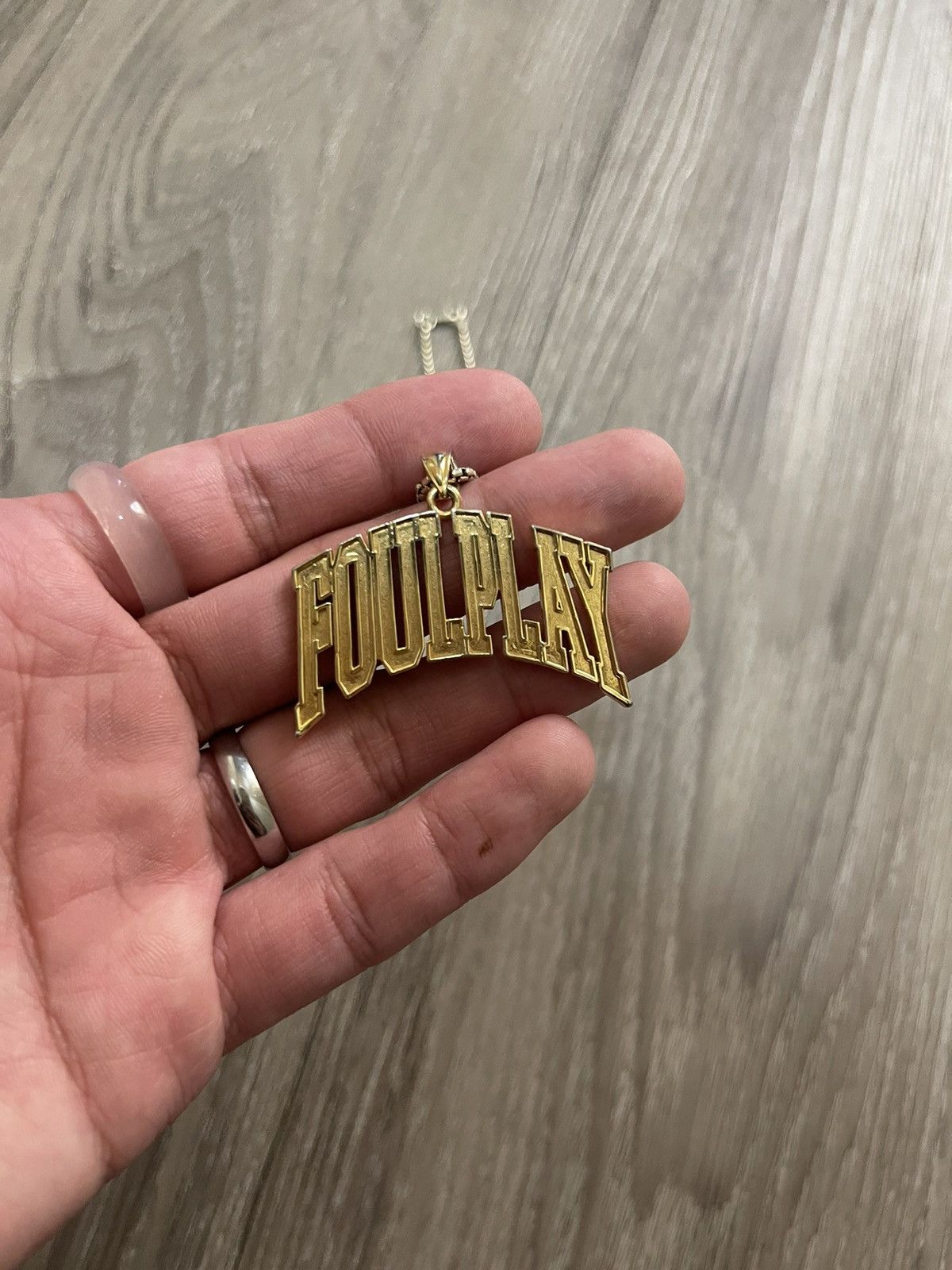 Foulplay College Logo Micro Pendant Gold