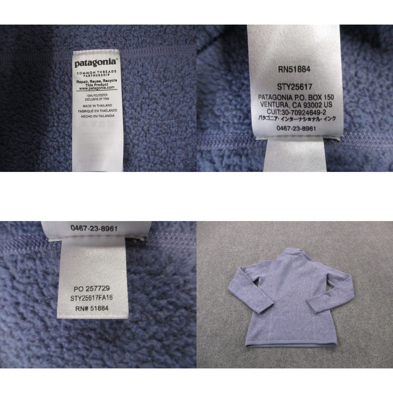 Patagonia Patagonia Jacket Women 2XS Purple Better Sweater Outdoor Hiking Camping 25617 Size XXS / US 00 / IT 34 - 8 Thumbnail