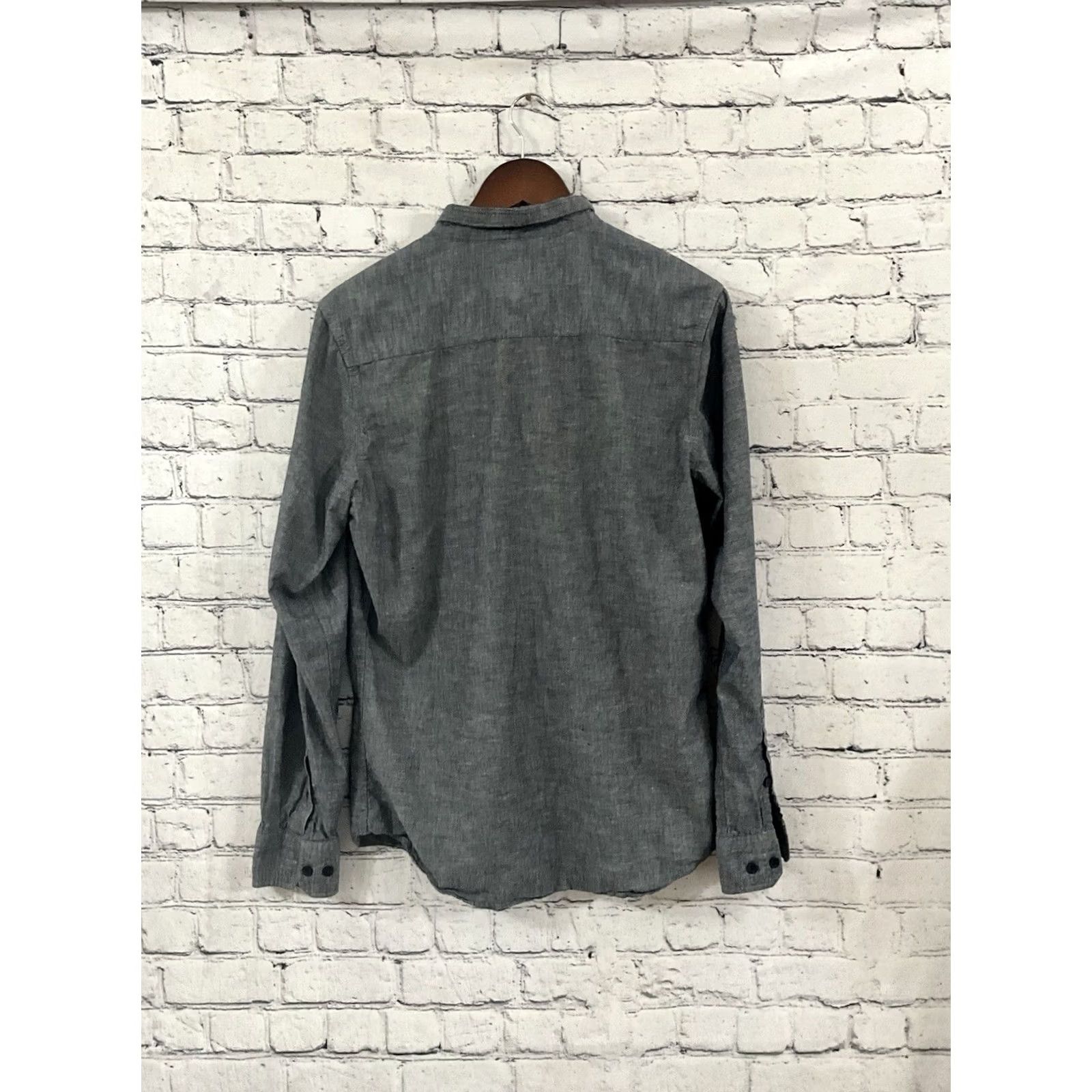Ecko Unltd. Ecko Unltd. Shirt Men S Long Sleeve Gray Cotton Button-Up Solid Casual Color Gray Size US S / EU 44-46 / 1 - 2 Thumbnail