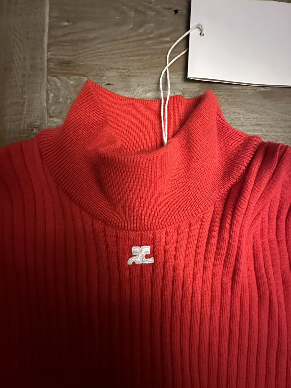 Courreges Courreges NWT Red Ribbed Turtleneck - Size 2 Size XS / US 0-2 / IT 36-38 - 2 Thumbnail