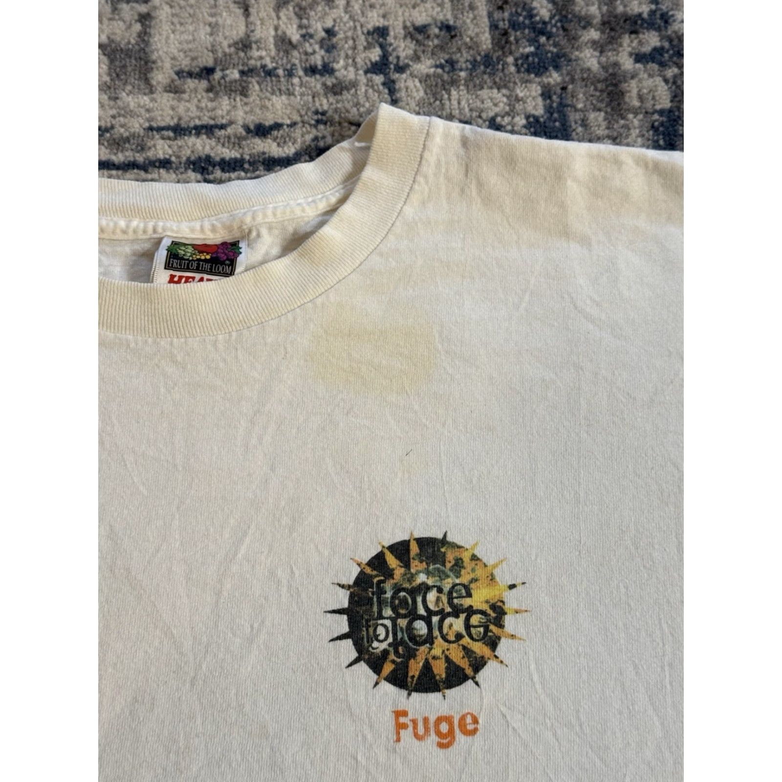 Fruit Of The Loom VINTAGE Lifeway FUGE Cams Face To Face With Christ Tour T Shirt L Jesus Tee Mens 90s Band Punk Rock White Cotton Short Sleeve Crew Neck Graphic Print Size US L / EU 52-54 / 3 - 3 Thumbnail