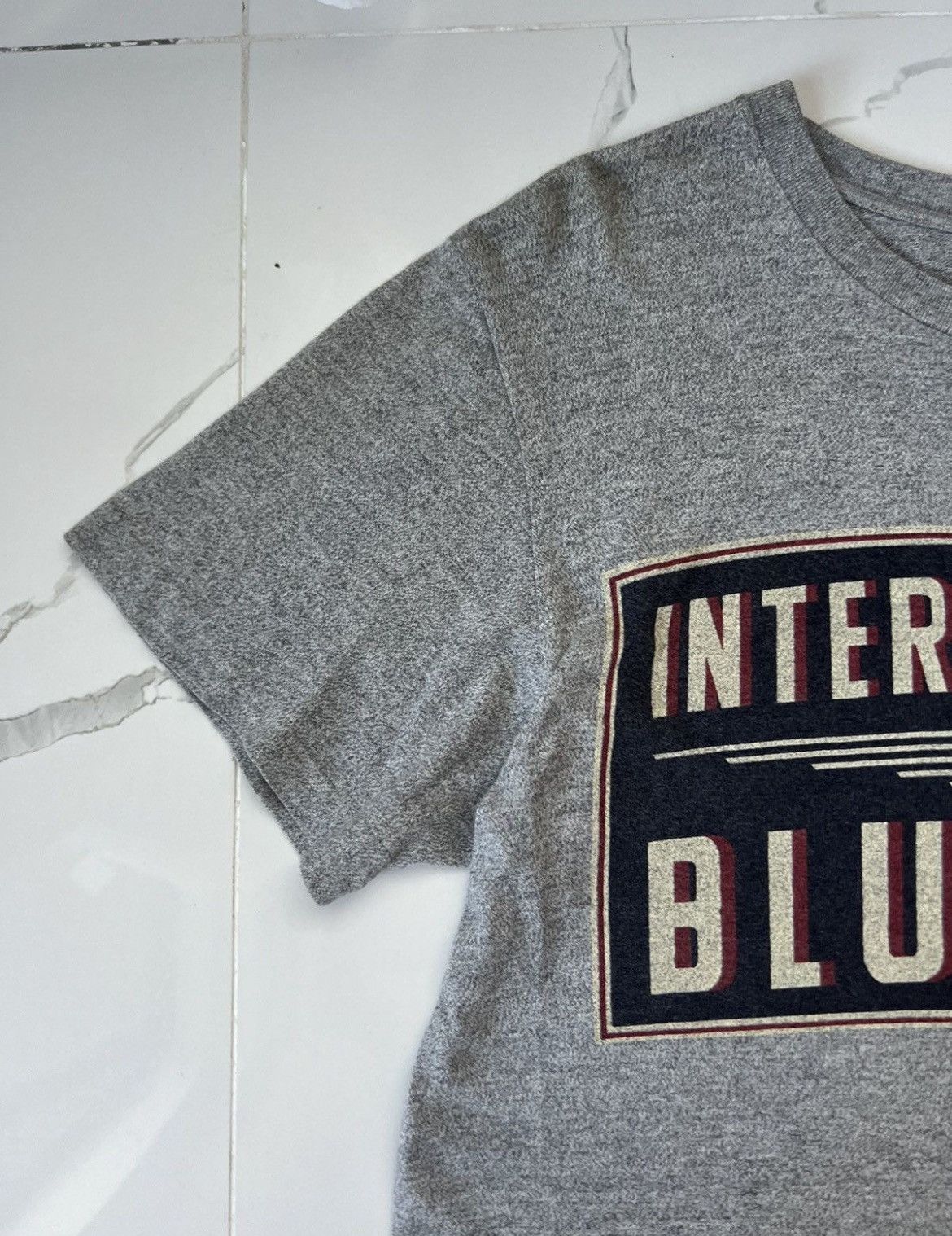 Blue Blue Japan 00's BLUE BLUE INTERNATIONAL RETRO RARE Y2K BIG LOGO TEE Size US M / EU 48-50 / 2 - 3 Thumbnail
