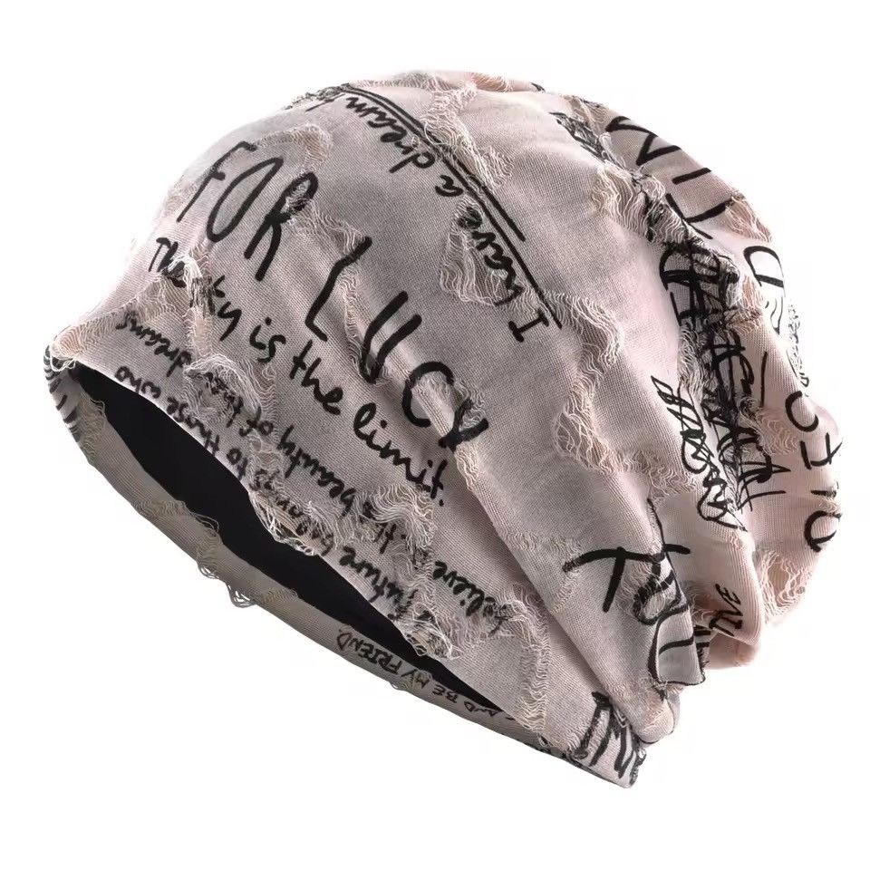 Japanese Brand Streetwear Distressed Beanie - Vintage-Inspired Graphic Hat Size ONE SIZE - 3 Thumbnail