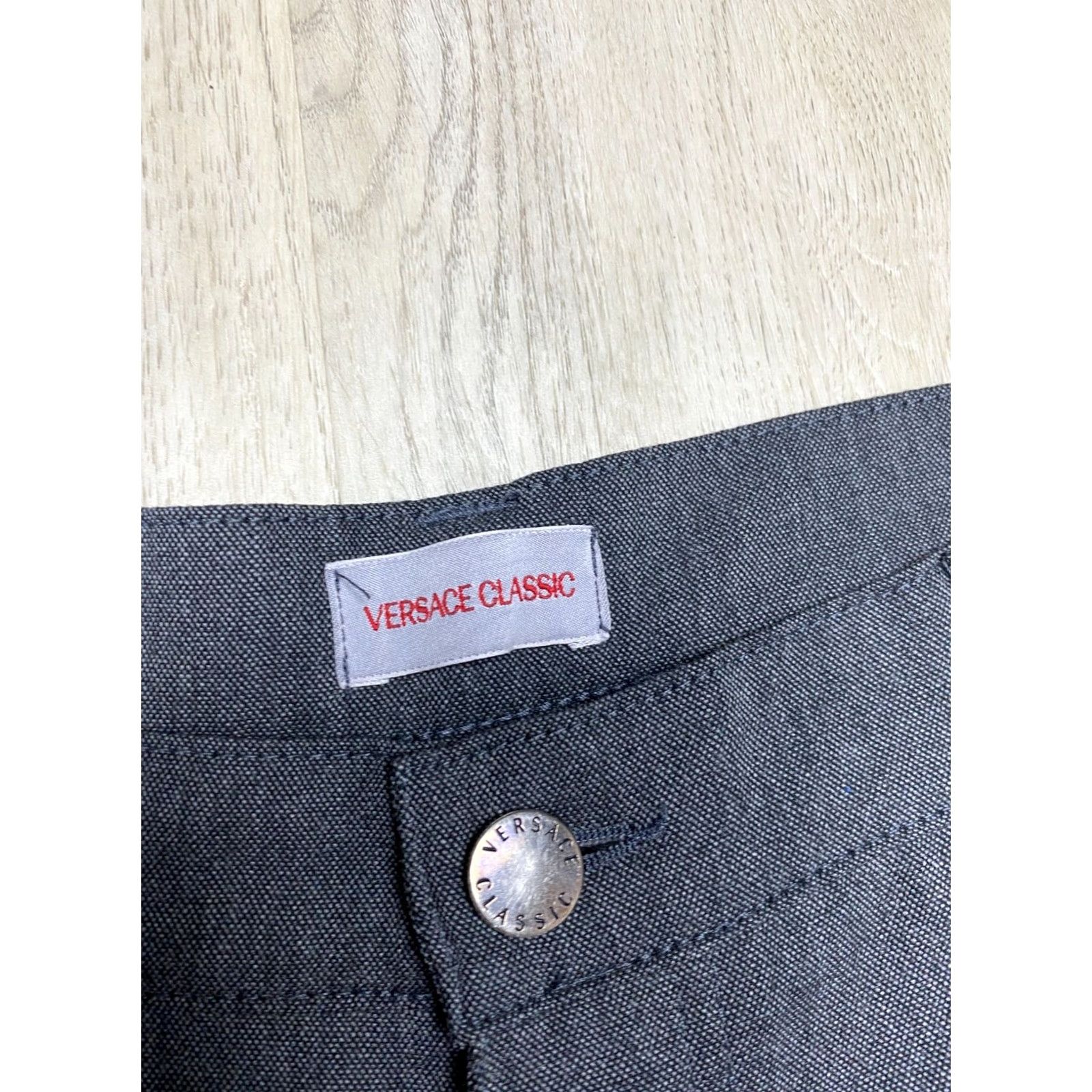 Versace VINTAGE Versace Mens Chino Pants Wool Gray 36 Size US 36 / EU 52 - 4 Thumbnail