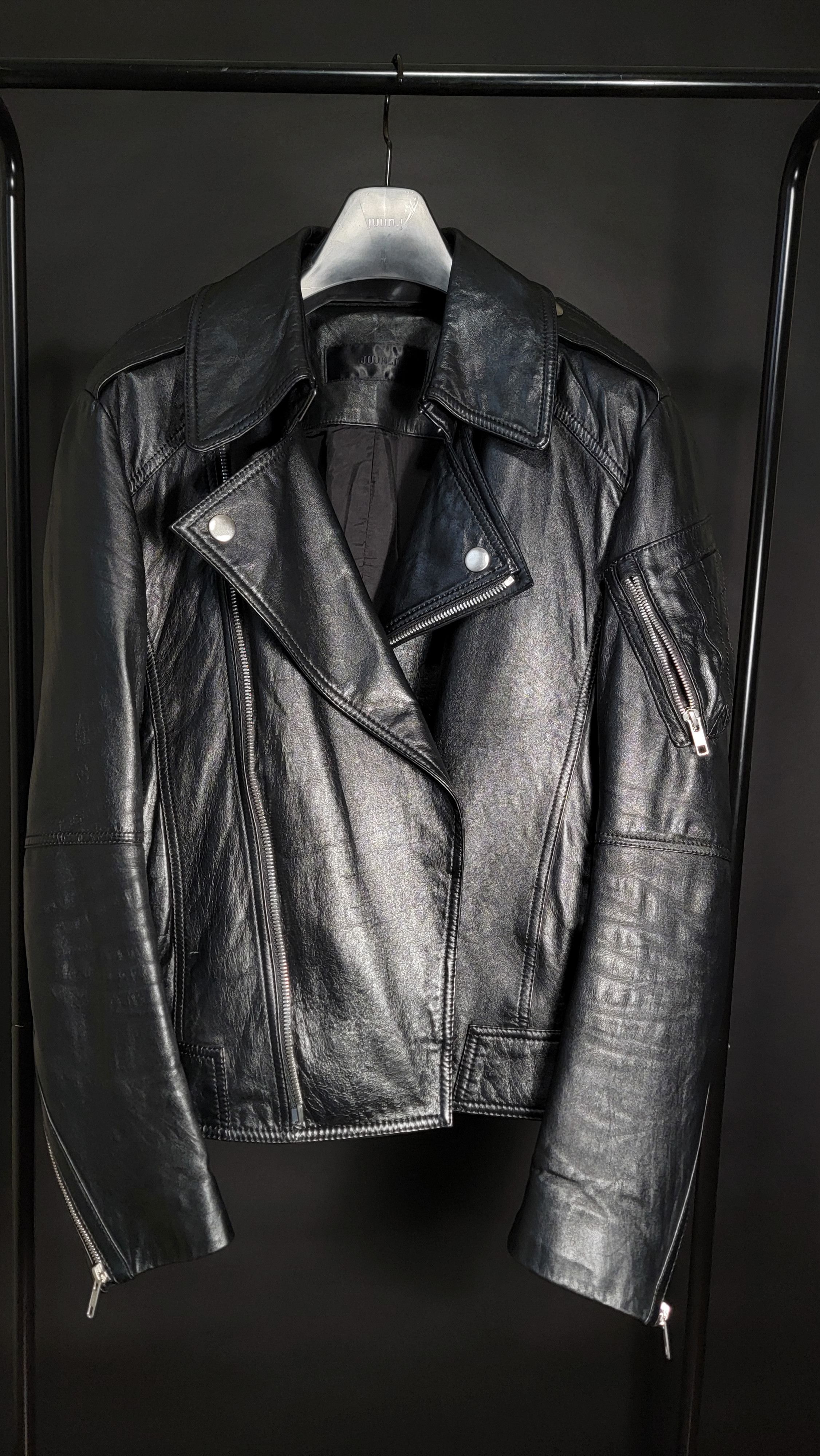 Juun.J Leather Moto Biker Jacket Size US M / EU 48-50 / 2 - 2 Thumbnail