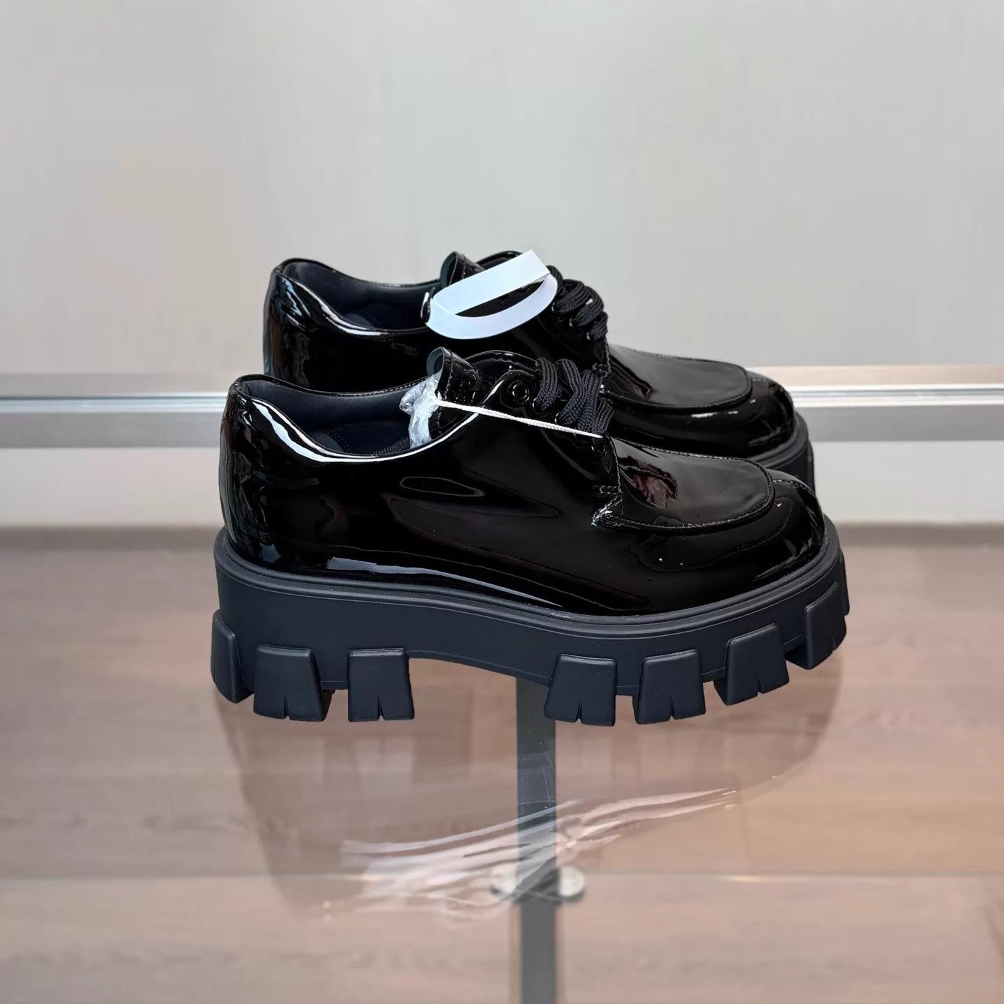 Prada Prada Monolith Patent Platform Loafer 36.5 Unworn Size US 6 / IT 36 - 3 Thumbnail