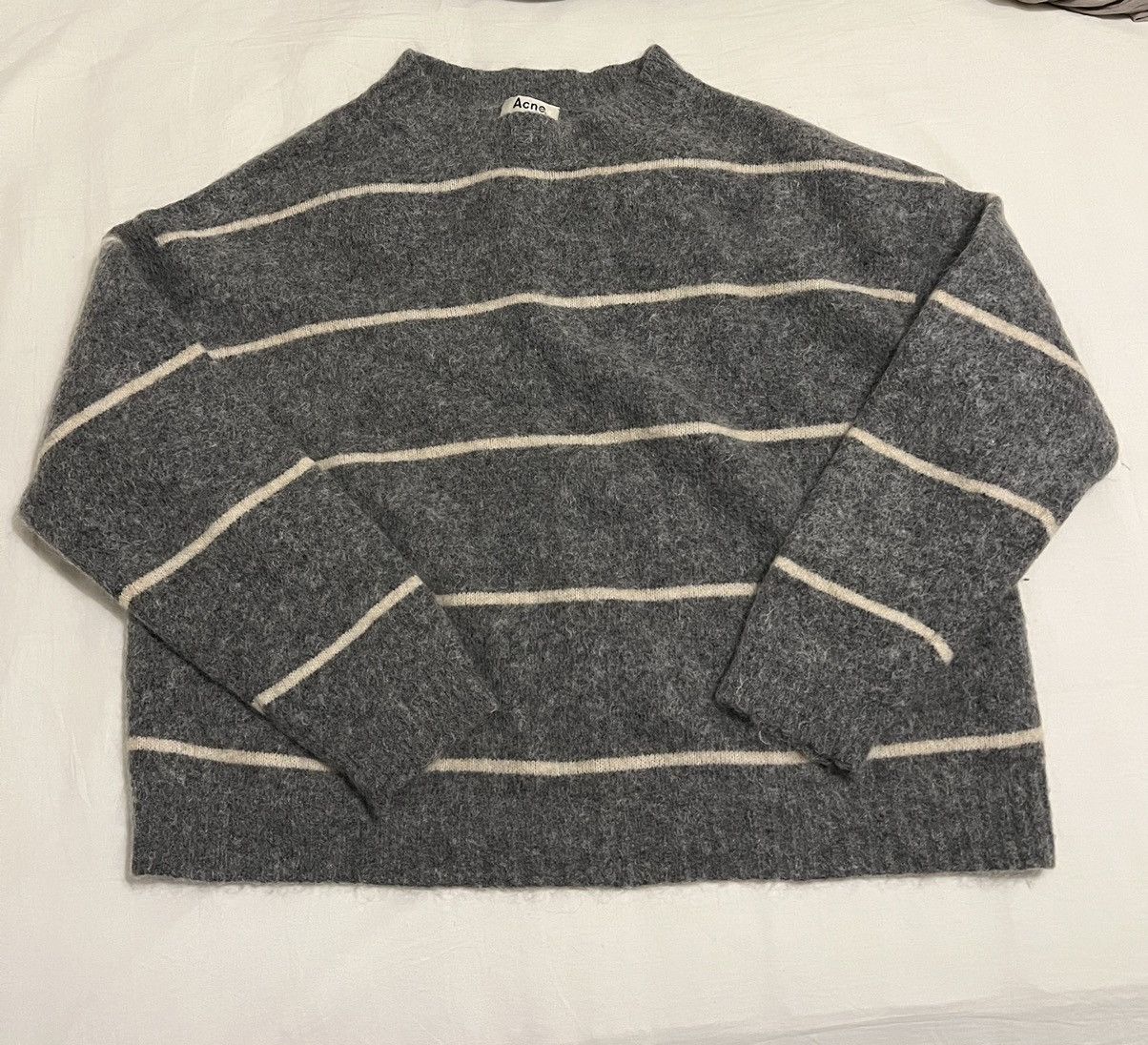 image of Acne Studios Mohair Sweater in Grey, Women's (Size Small)