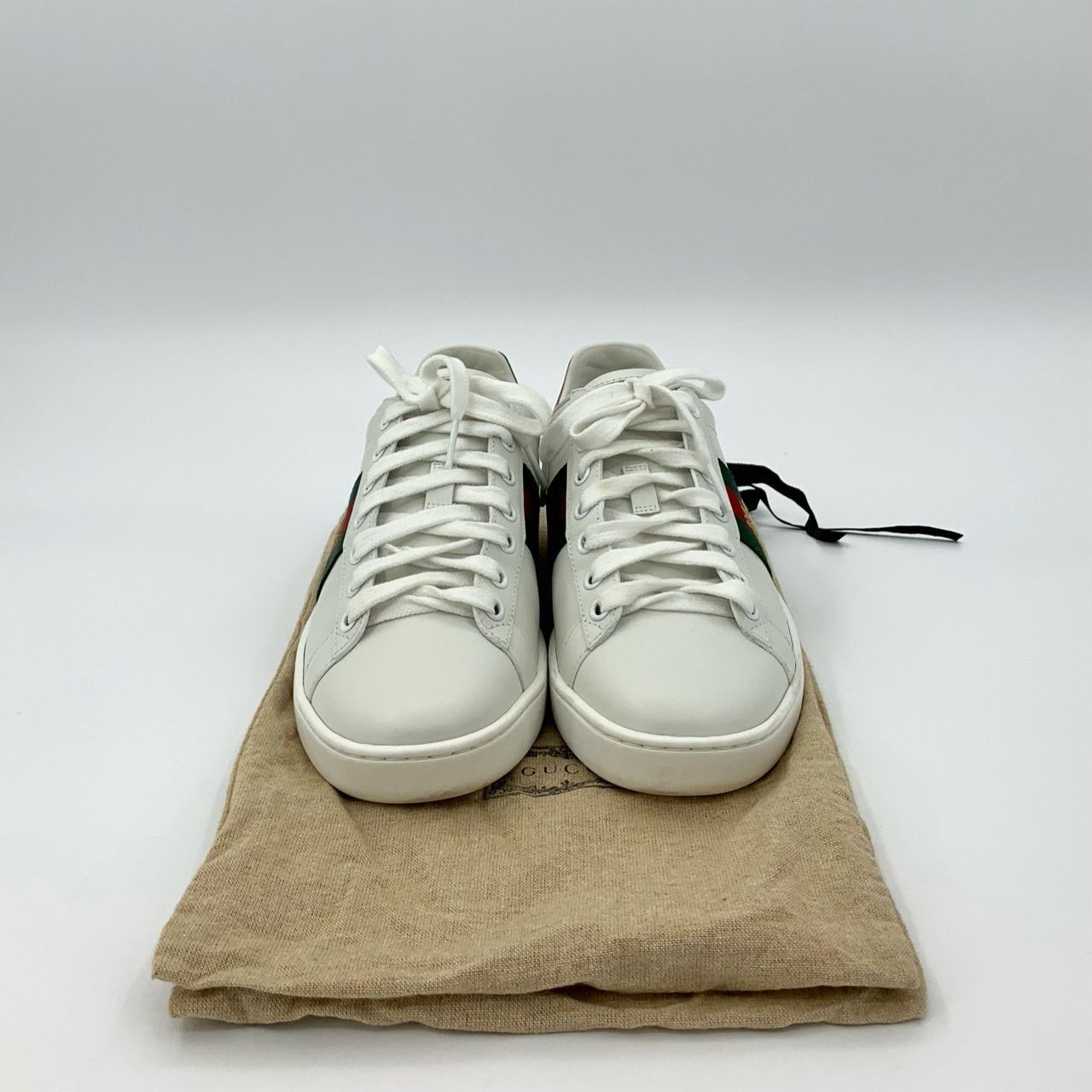 Gucci [Gucci] Bee-Embroidery Striped Casual Sneakers 36.5 White Size US 6.5 / IT 36.5 - 1 Thumbnail