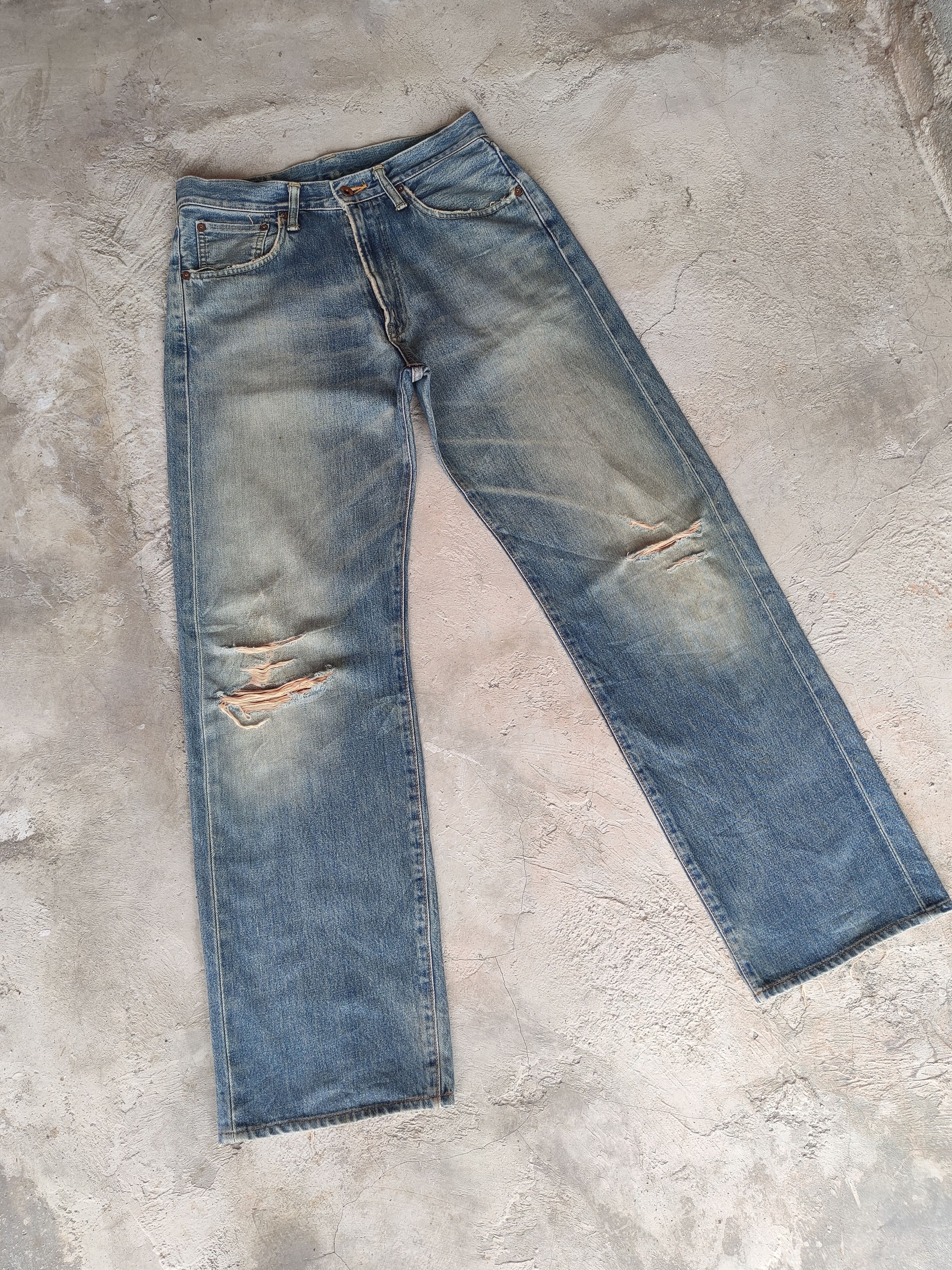 Edwin × Jean × Vintage W30 VINTAGE EDWIN 505X RUSTY FADED DISTRESSED JEANS PANTS Size US 30 / EU 46 - 2 Thumbnail