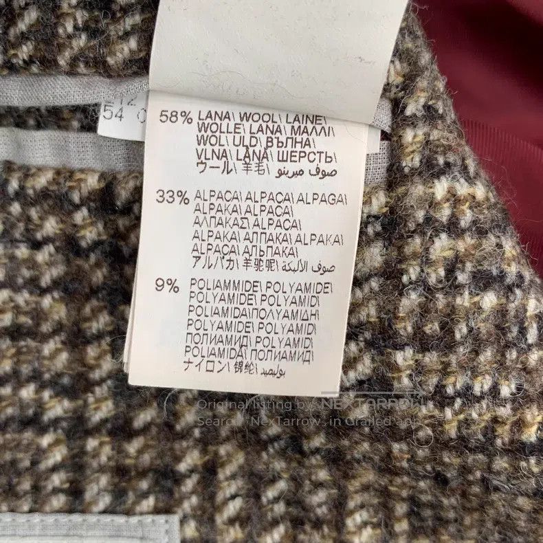 Brunello Cucinelli Brunello Cucinelli Caramel houndstooth wool collar single- Size 46R - 7 Thumbnail