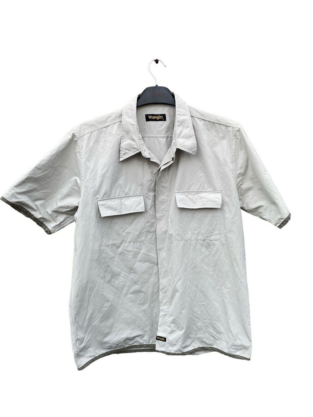 Wrangler Wrangler Men's Shirt Cream Short Sleeve Button Up Size XL Size US XL / EU 56 / 4 - 1 Thumbnail