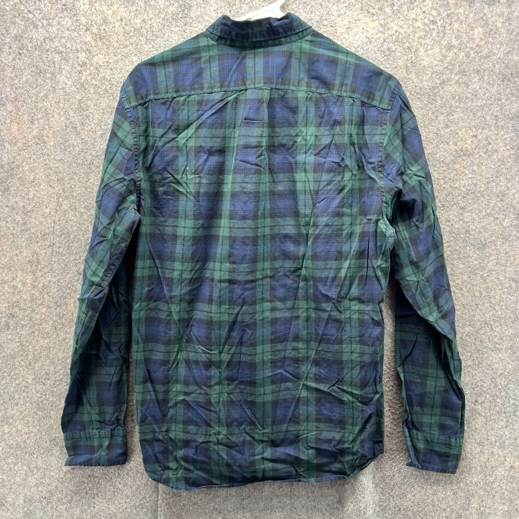 J.Crew VINTAGE: No J.CREW Shirt Button-Up Plaid Flannel Green Blue Tart an Classic Collar 40 in Chest Regular Fit M Adult Medium Mens Size US M / EU 48-50 / 2 - 2 Thumbnail