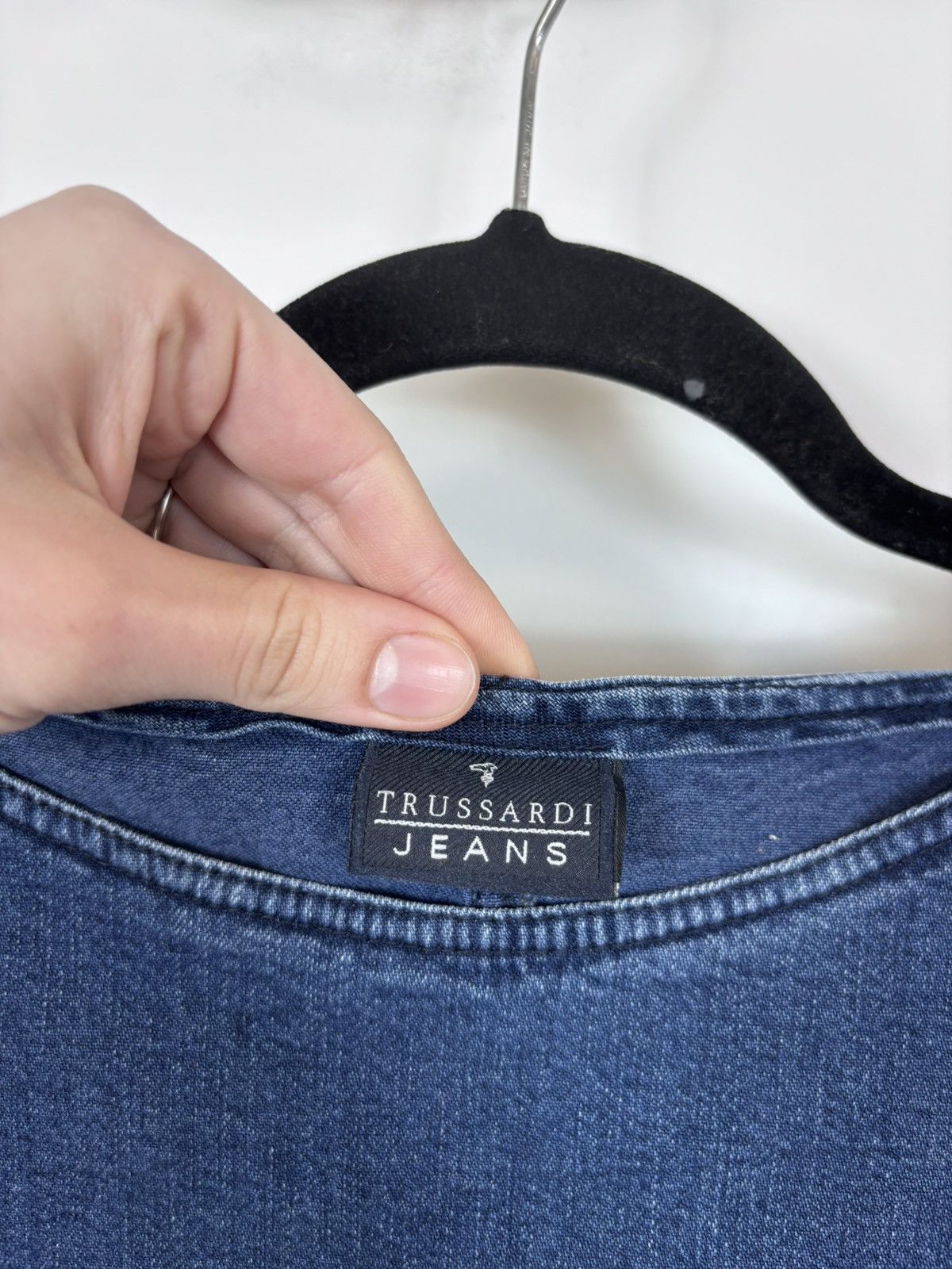 Trussardi Trussardi Jeans Women’s Italian Luxury Blue Denim Dress Size L / US 10 / IT 46 - 6 Thumbnail